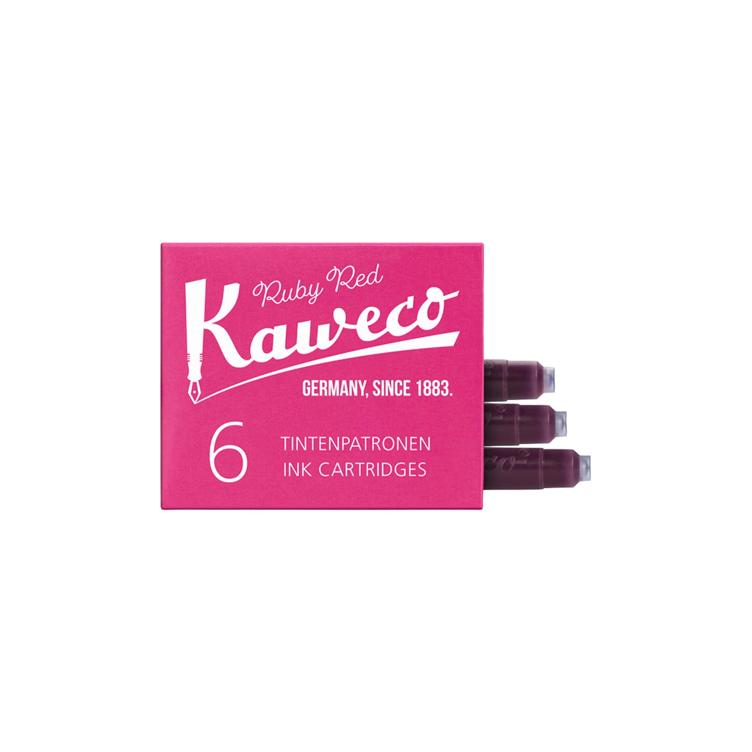 KAWECO カヴェコ インクカートリッジ6本入り ルビーレッド インクカートリッジ 筆記具