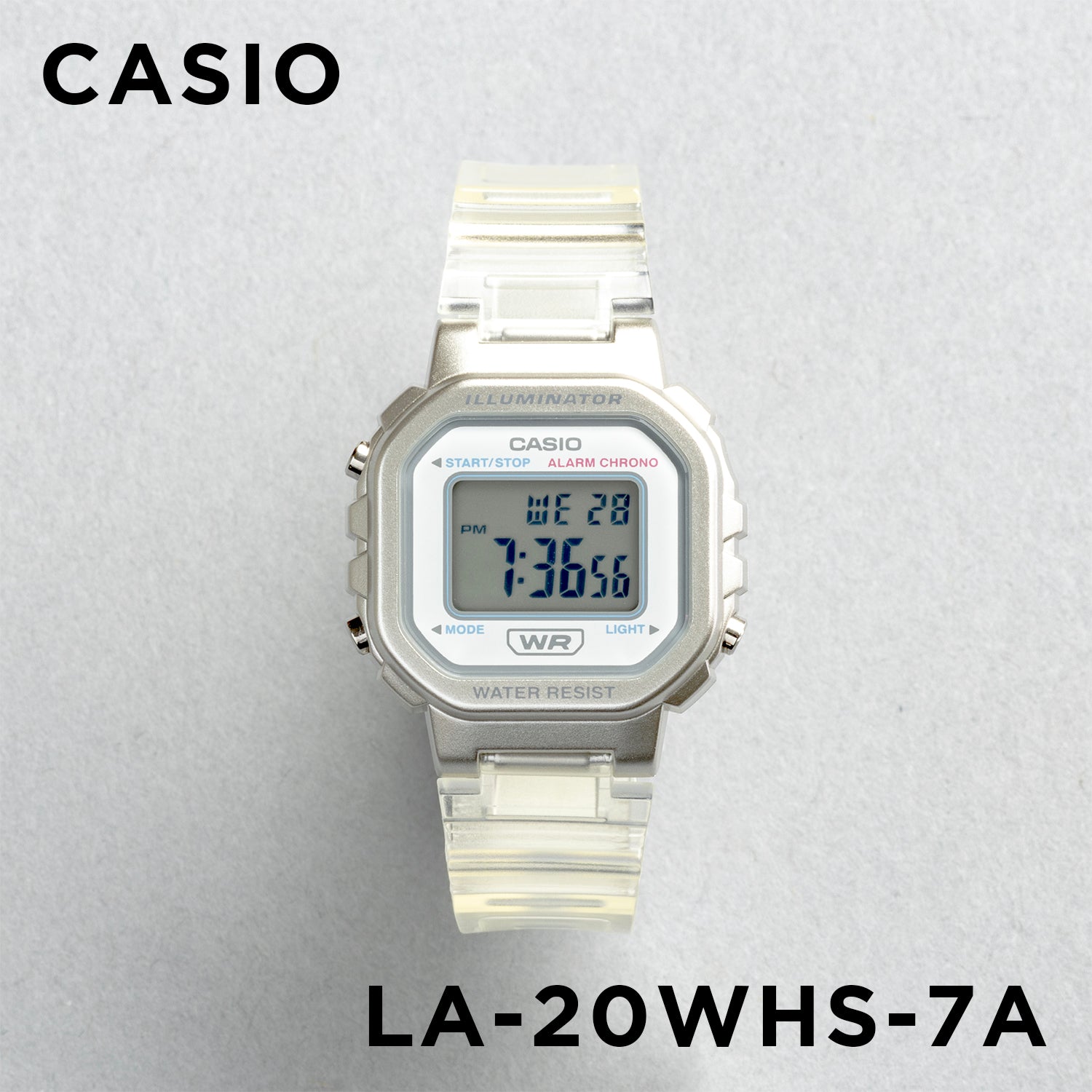 CASIO カシオ LA-20WHS-7A ホワイト ホワイト文字盤 デジタル レディース 腕時計