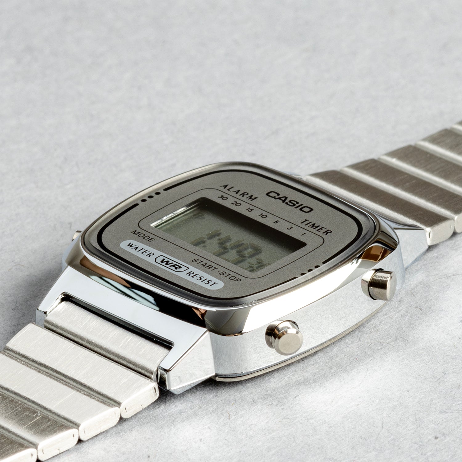 CASIO カシオ LA670WA-7 シルバー グレー文字盤 デジタル レディース 腕時計