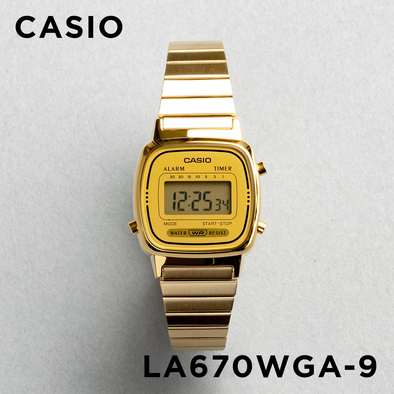 CASIO カシオ LA670WGA-9 ゴールド ゴールド文字盤 デジタル レディース 腕時計