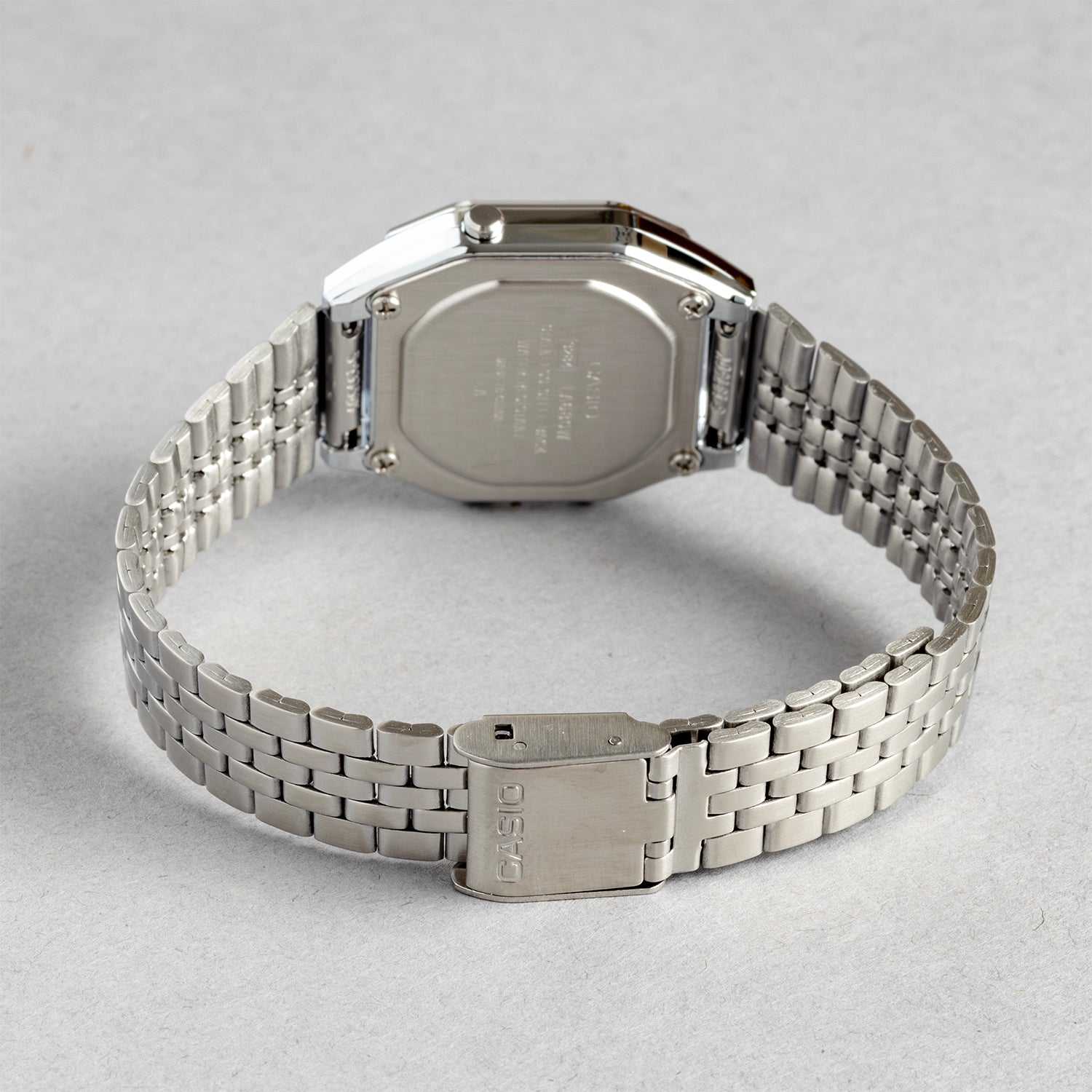 CASIO カシオ LA680WA-1B シルバー ブラック文字盤 デジタル レディース 腕時計 ベルト