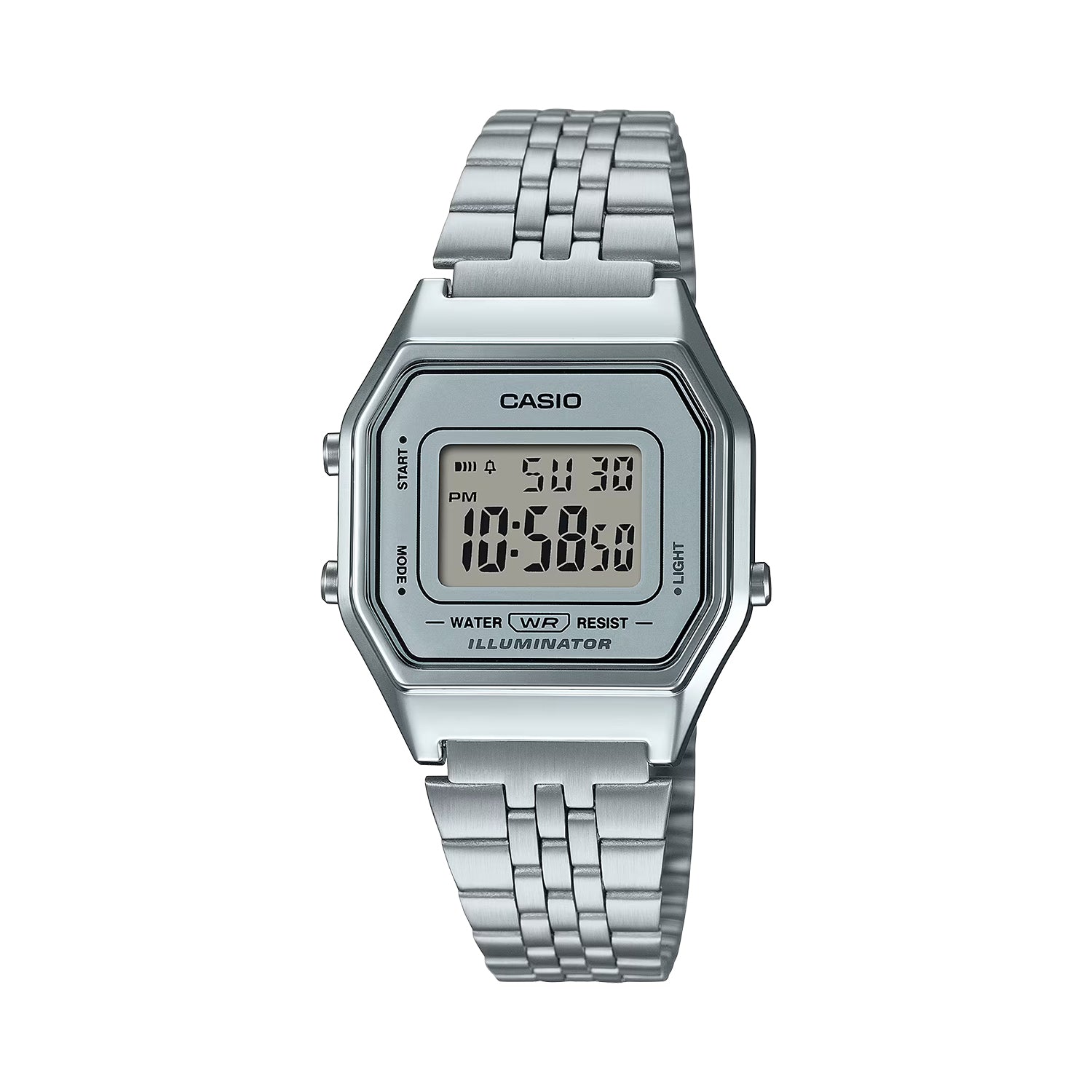 CASIO カシオ LA680WA-7 シルバー グレー文字盤 デジタル レディース 腕時計