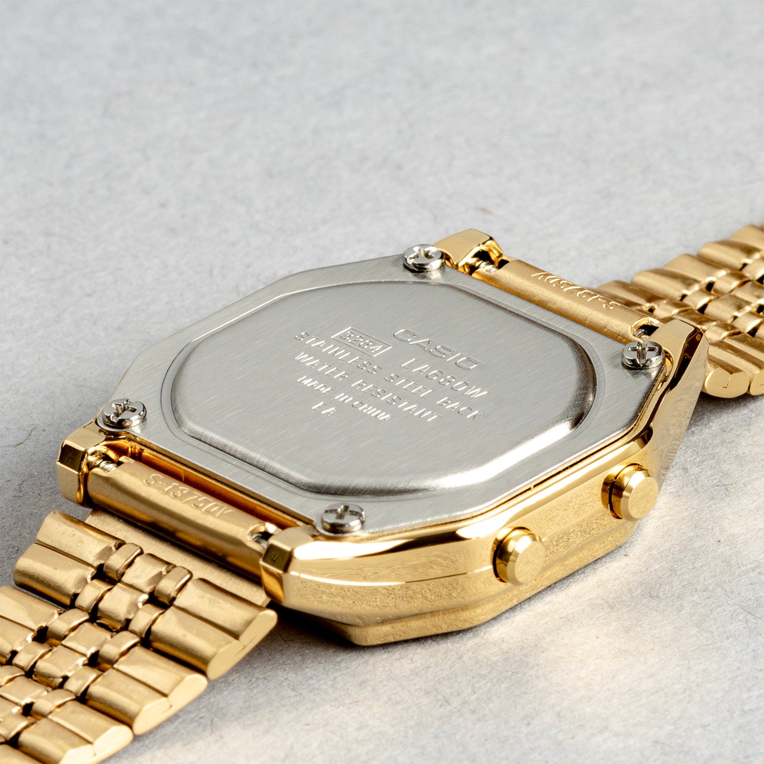 CASIO カシオ LA680WGA-4C ゴールド ゴールド(花柄)文字盤 デジタル レディース 腕時計 ケースバック