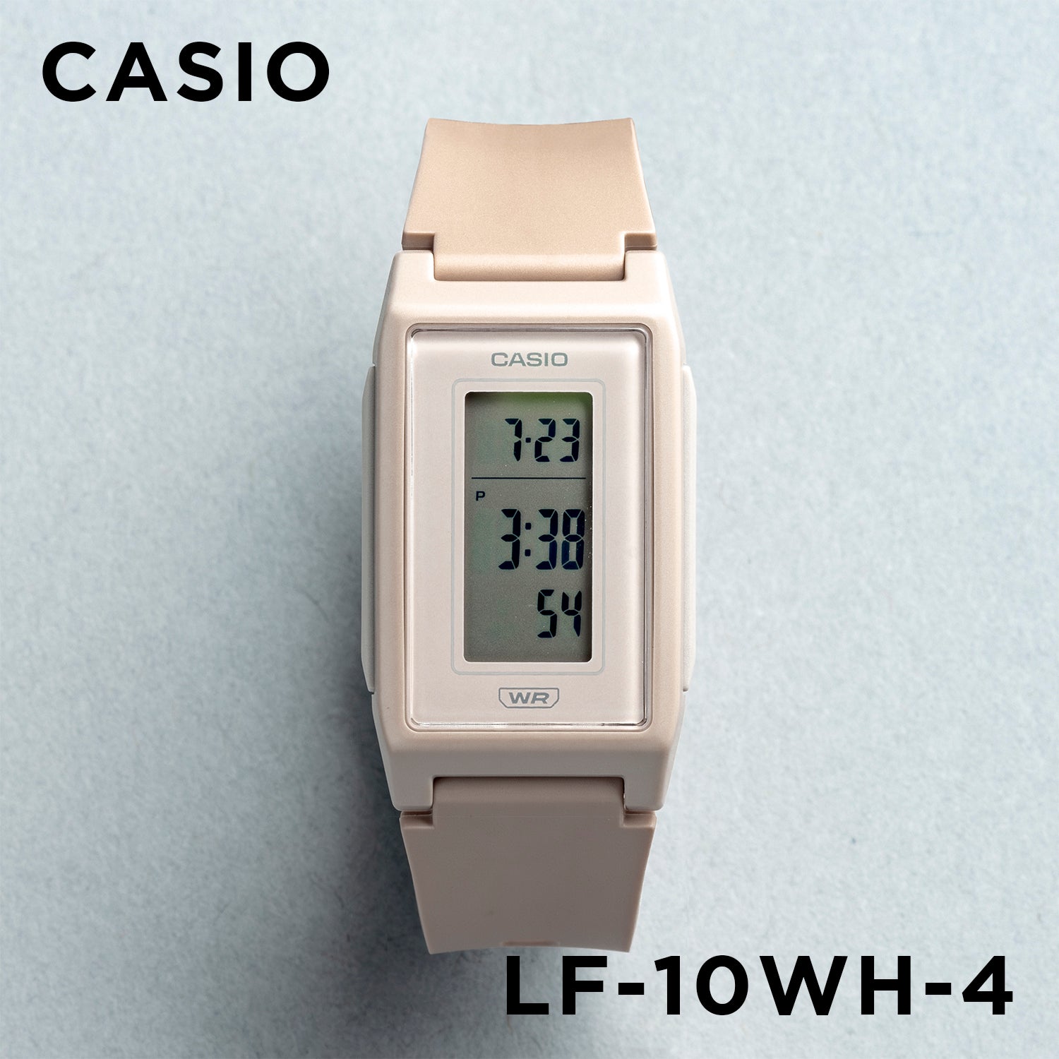 CASIO カシオ LF-10WH-4 ピンク ピンク文字盤 デジタル レディース 腕時計 正面