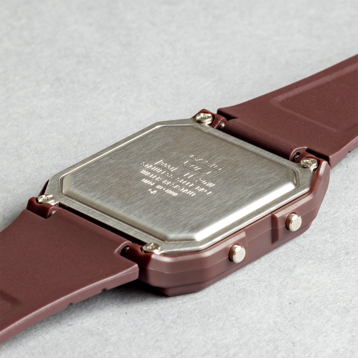 CASIO カシオ LF-20W-5A ブラウン ブラック文字盤 デジタル ユニセックス 腕時計 ケースバック