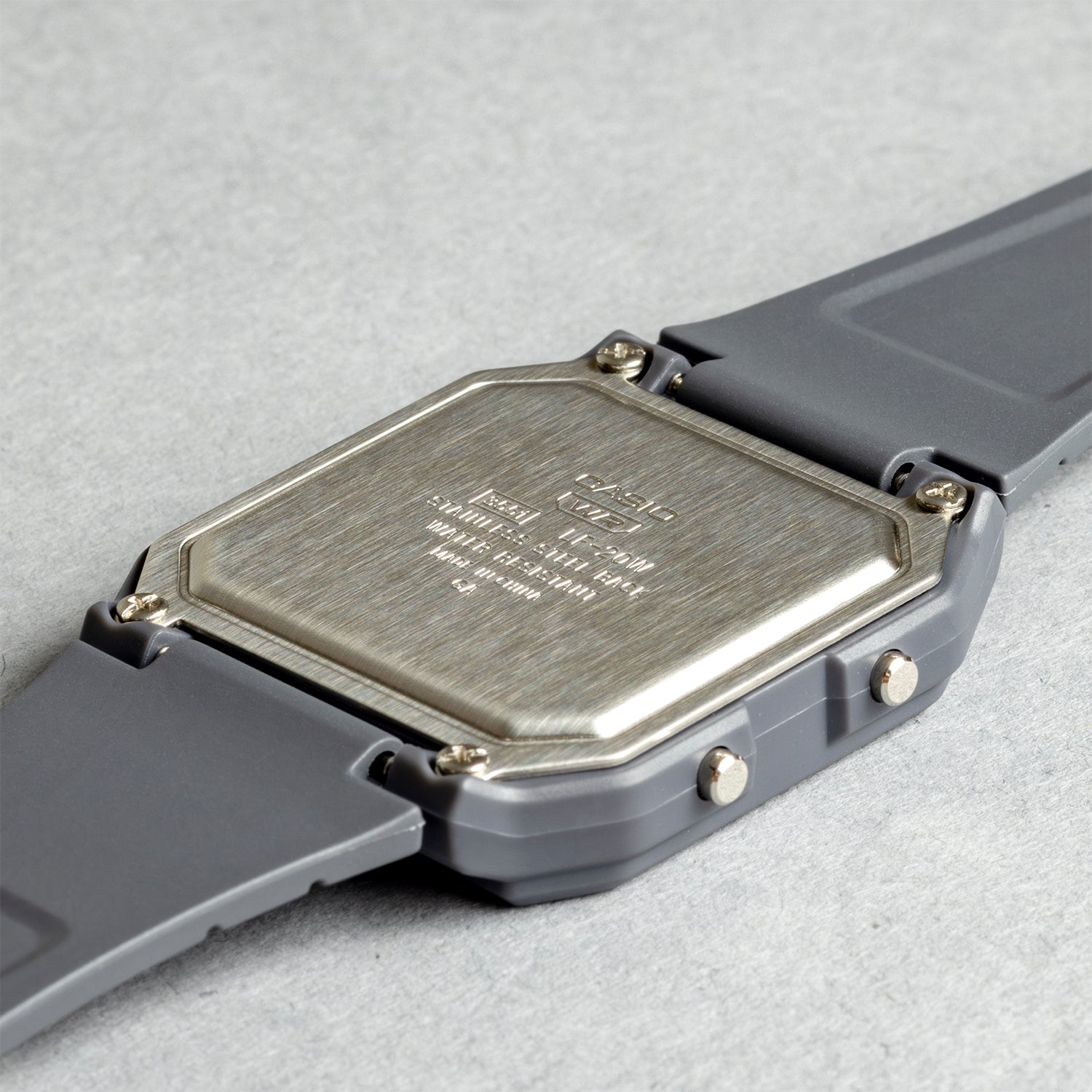 CASIO カシオ LF-20W-8A2 グレー ブラック文字盤 デジタル ユニセックス 腕時計 ケースバック