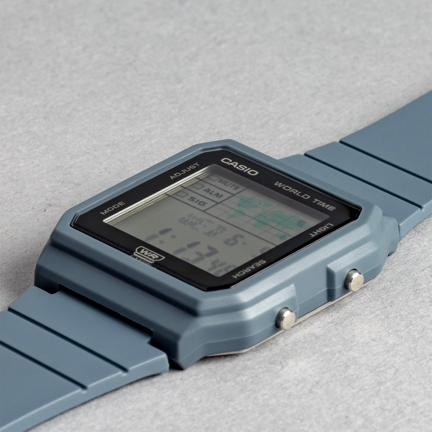 CASIO カシオ LF-30W-2A ブルー ブラック文字盤 デジタル レディース 腕時計 斜め