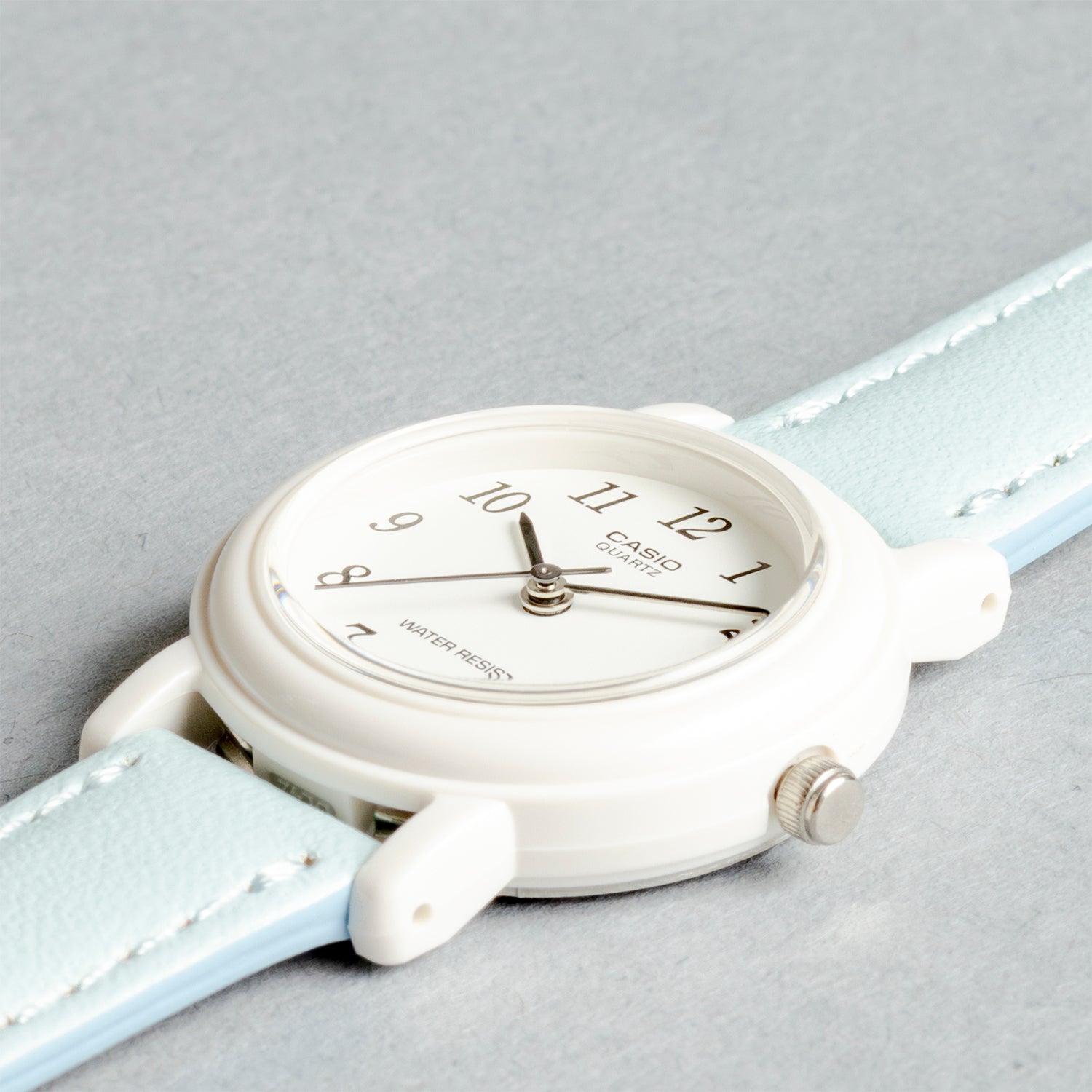 CASIO カシオ LQ-139L-2B ブルー ホワイト文字盤 アナログ レディース 腕時計 斜め