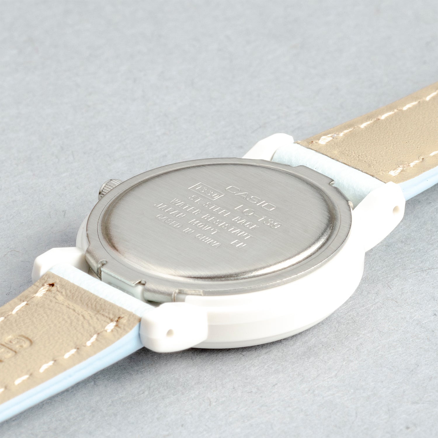 CASIO カシオ LQ-139L-2B ブルー ホワイト文字盤 アナログ レディース 腕時計 ケースバック