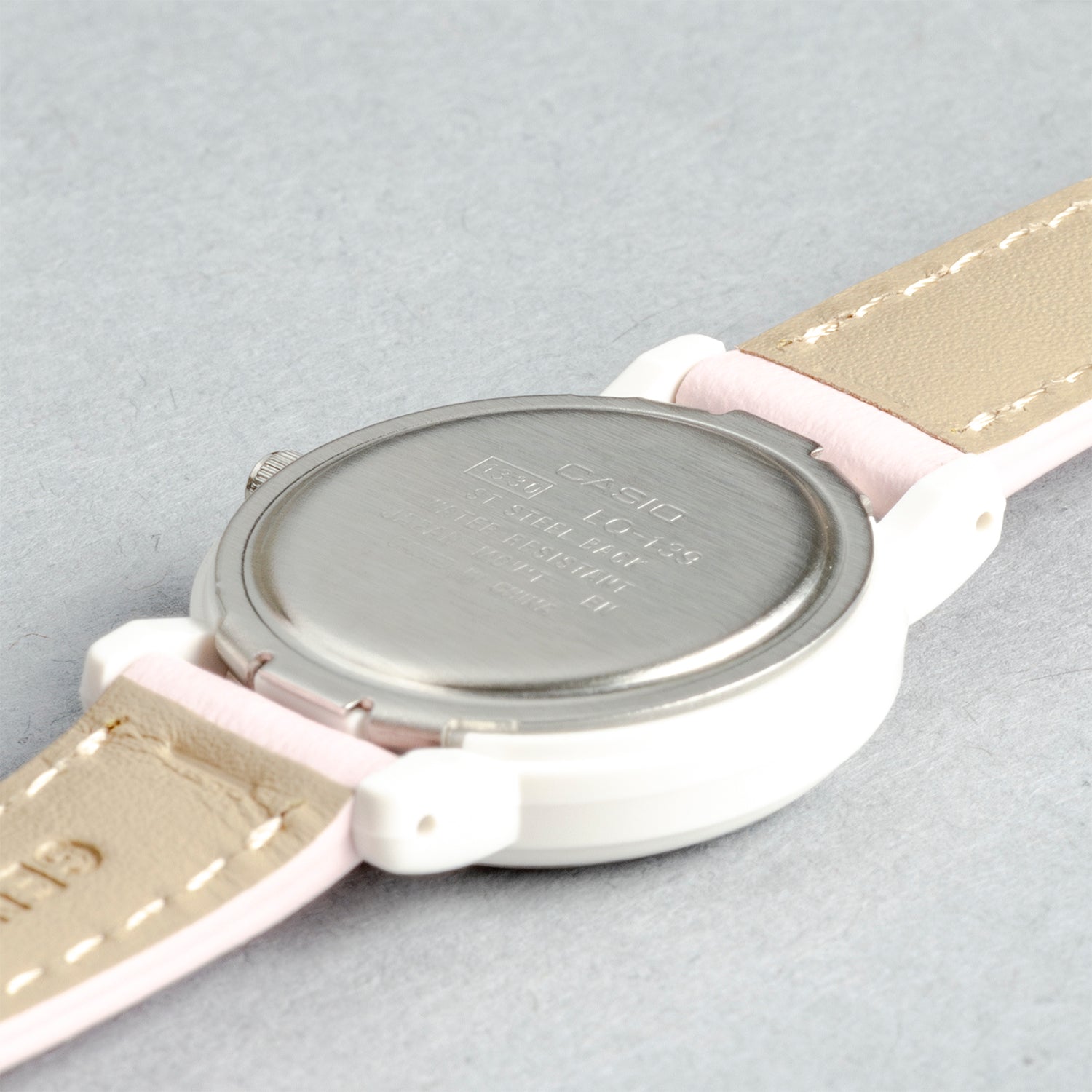 CASIO カシオ LQ-139L-4B1 ピンク ホワイト文字盤 アナログ レディース 腕時計 ケースバック
