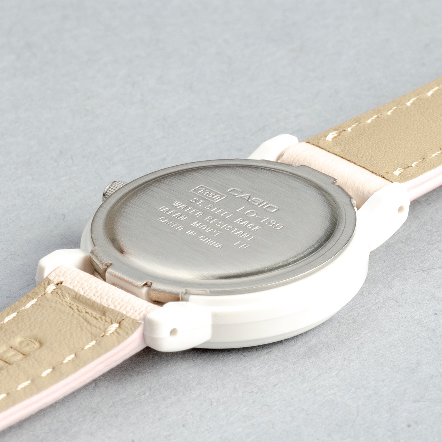 CASIO カシオ LQ-139L-4B2 ピンク ホワイト文字盤 アナログ レディース 腕時計 ケースバック