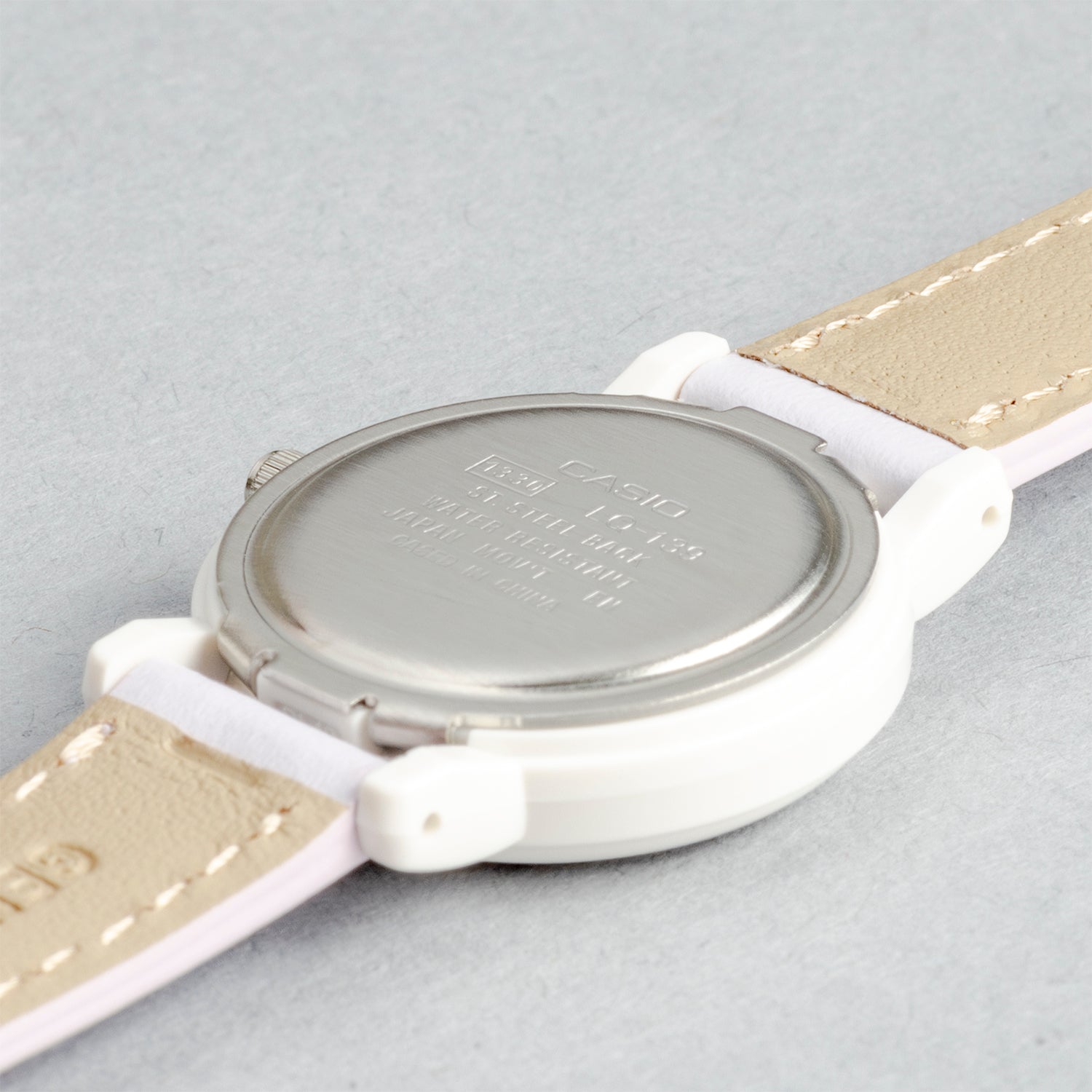 CASIO カシオ LQ-139L-6B パープル ホワイト文字盤 アナログ レディース 腕時計 ケースバック