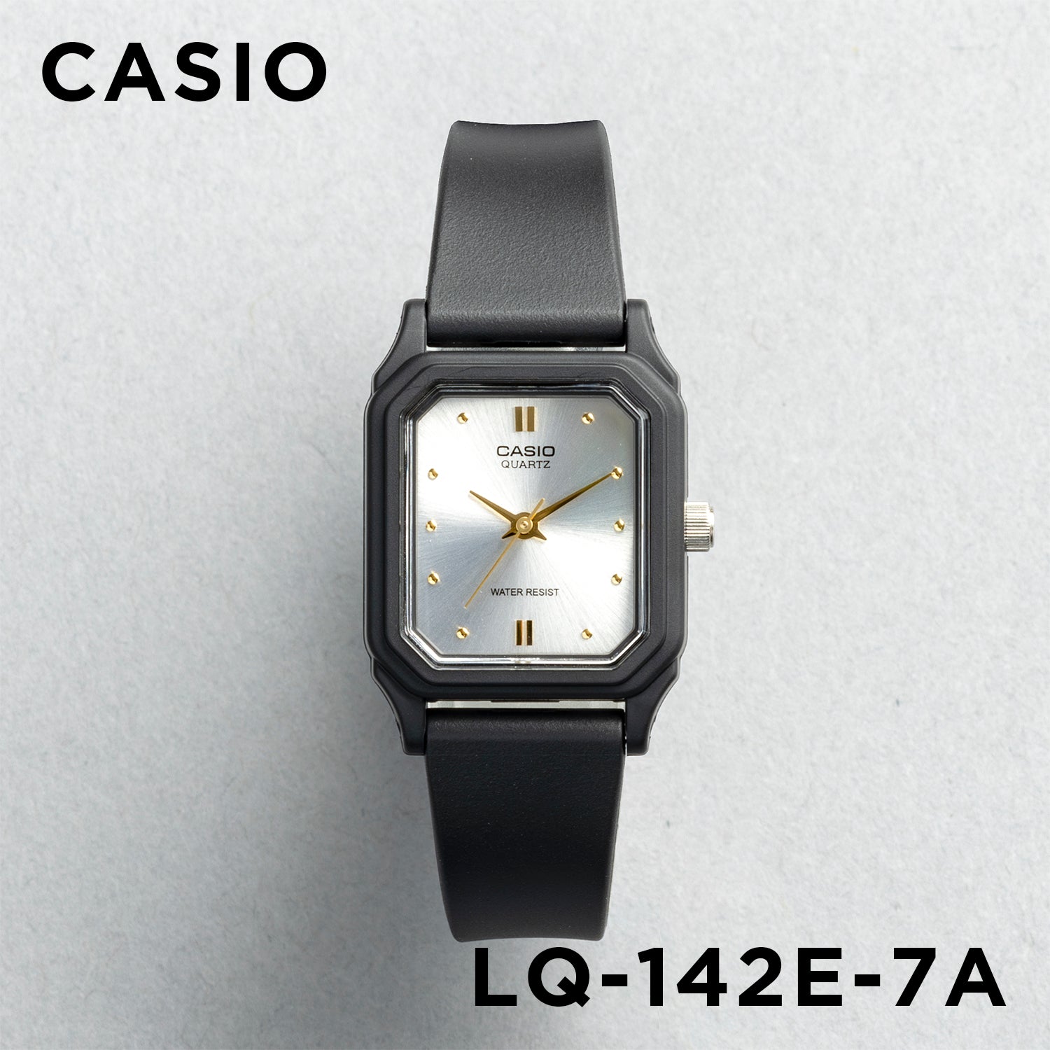 CASIO カシオ LQ-142E-7A ブラック シルバー文字盤 アナログ レディース 腕時計