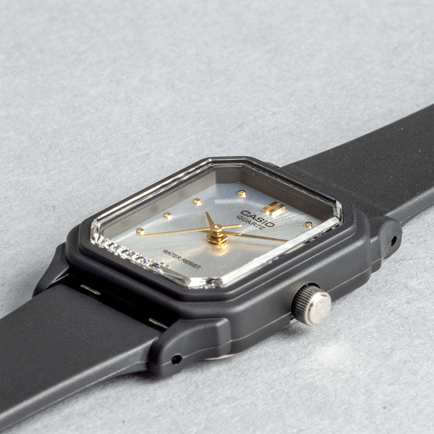 CASIO カシオ LQ-142E-7A ブラック シルバー文字盤 アナログ レディース 腕時計