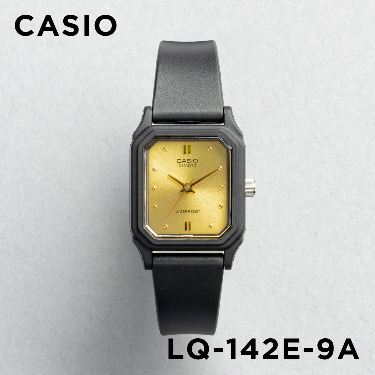 CASIO カシオ LQ-142E-9A ブラック ゴールド文字盤 アナログ レディース 腕時計