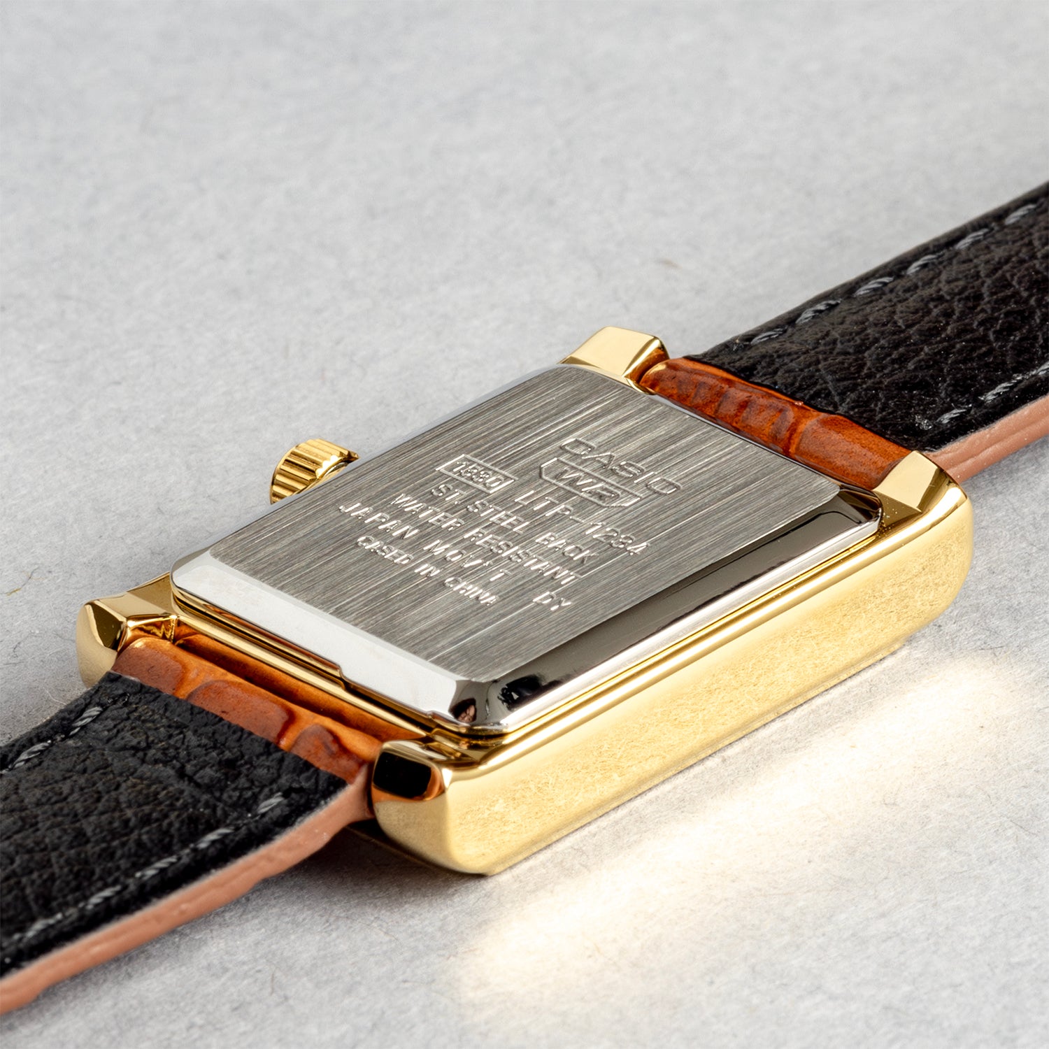 CASIO カシオ LTP-1234GLL-7A ブラウン シルバー文字盤 アナログ レディース 腕時計 ケースバック