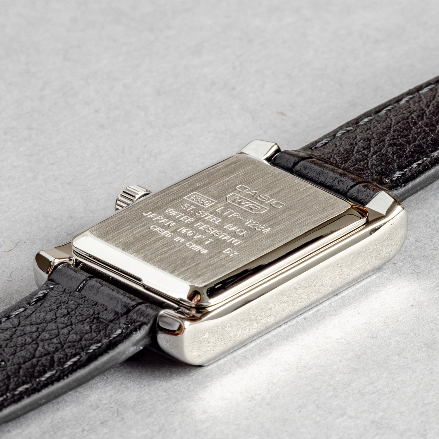 CASIO カシオ LTP-1234LL-7A ブラック シルバー文字盤 アナログ レディース 腕時計 ケースバック