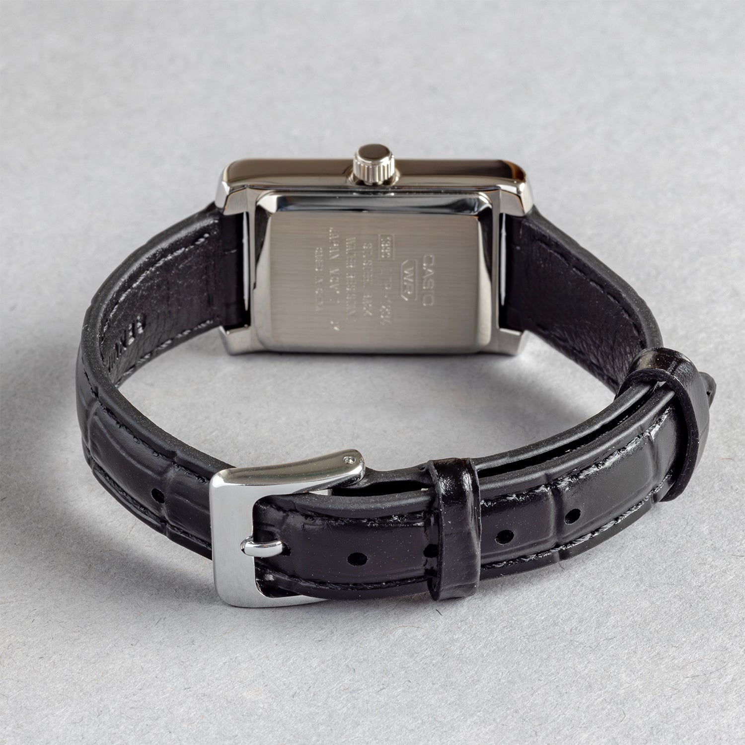 CASIO カシオ LTP-1234LL-7A ブラック シルバー文字盤 アナログ レディース 腕時計 ベルト