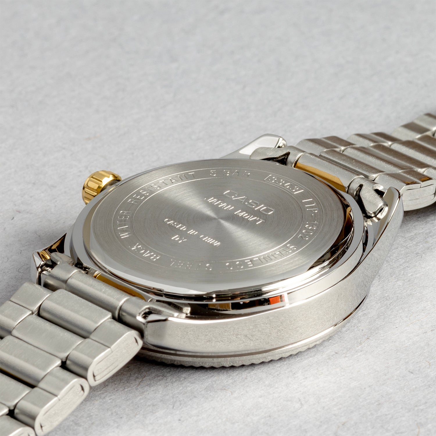 CASIO カシオ LTP-1302SG-7A シルバー×ゴールド シルバー文字盤 アナログ レディース 腕時計 ケースバック