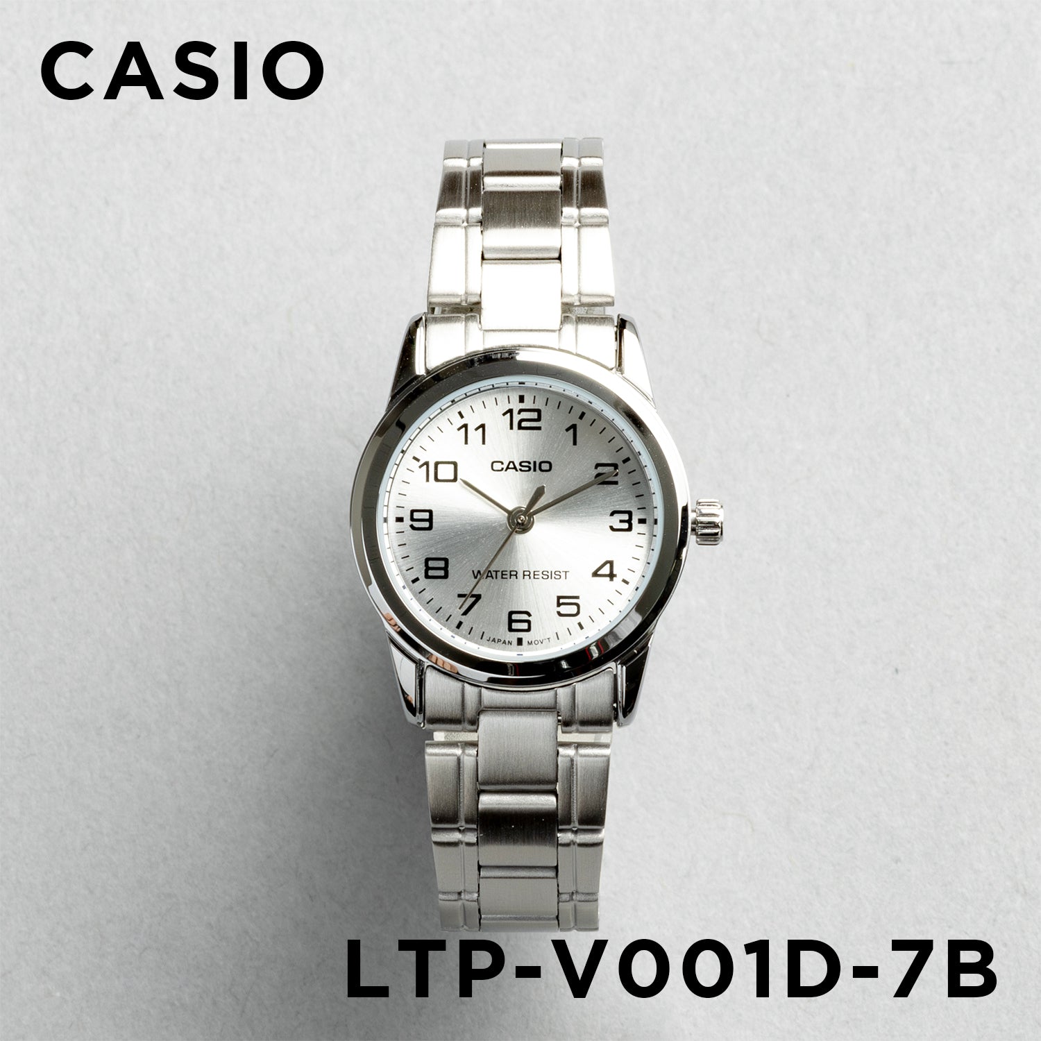 CASIO カシオ LTP-V001D-7B シルバー シルバー文字盤 アナログ レディース 腕時計