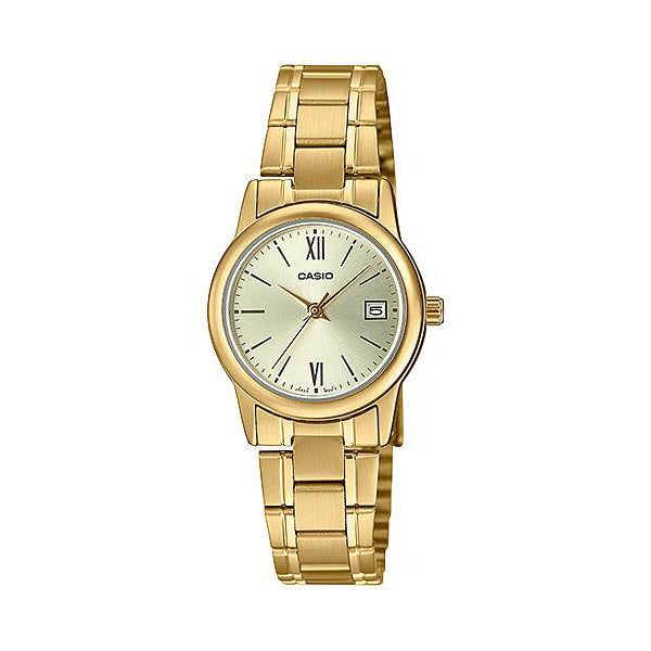 CASIO カシオ LTP-V002G-9B3 ゴールド ゴールド文字盤 アナログ レディース 腕時計