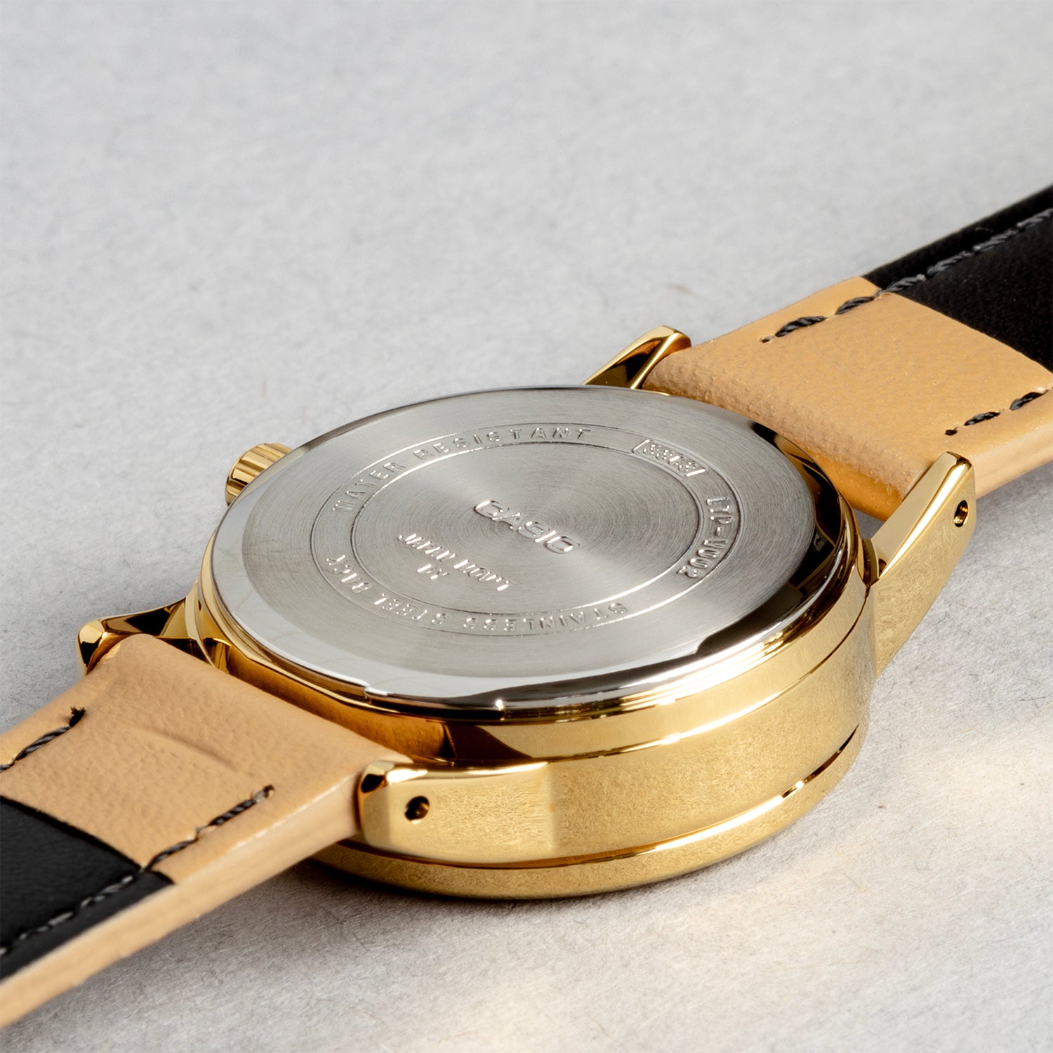 CASIO カシオ LTP-V002GL-7B3 ベージュ シルバー文字盤 アナログ レディース 腕時計 ケースバック