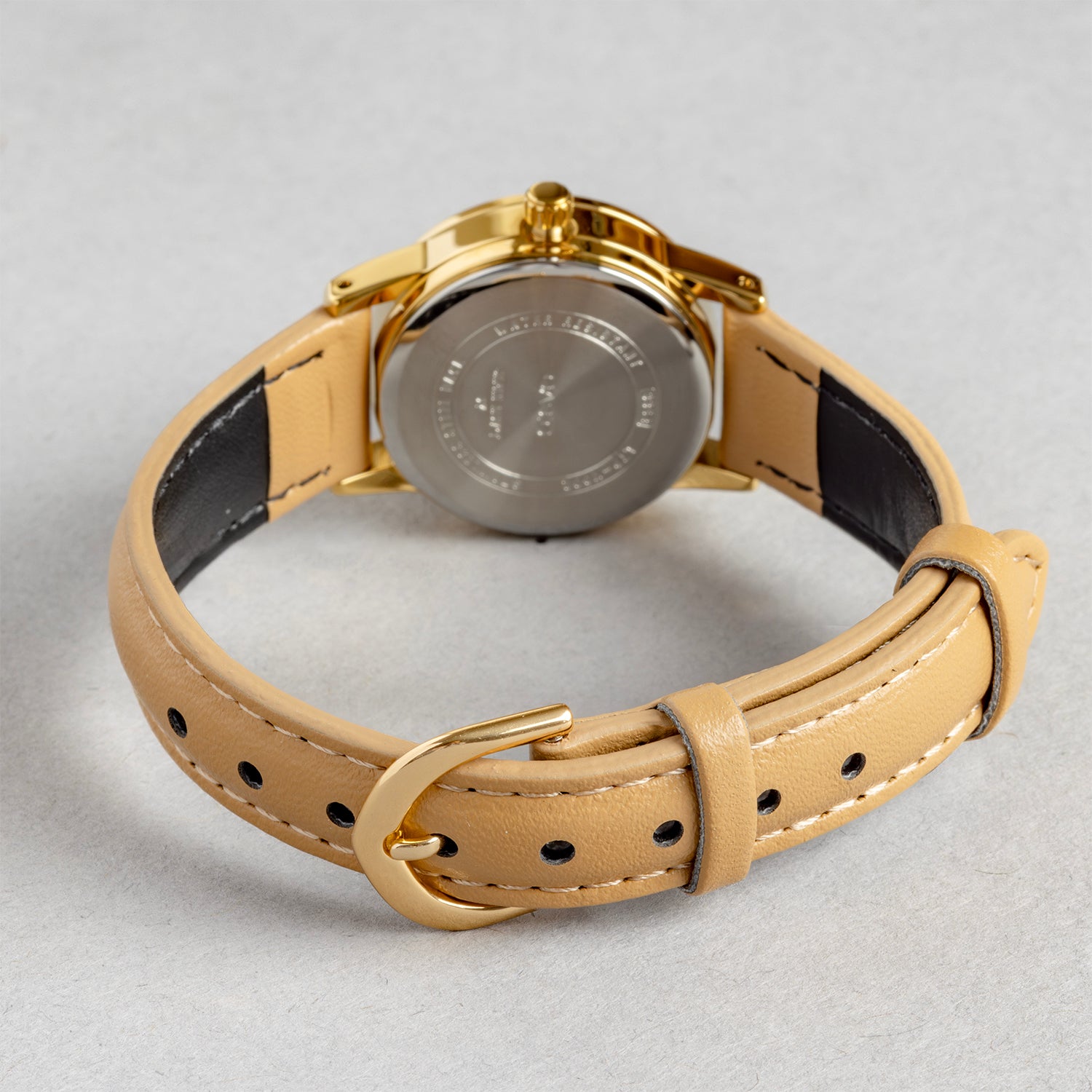 CASIO カシオ LTP-V002GL-7B3 ベージュ シルバー文字盤 アナログ レディース 腕時計 ベルト