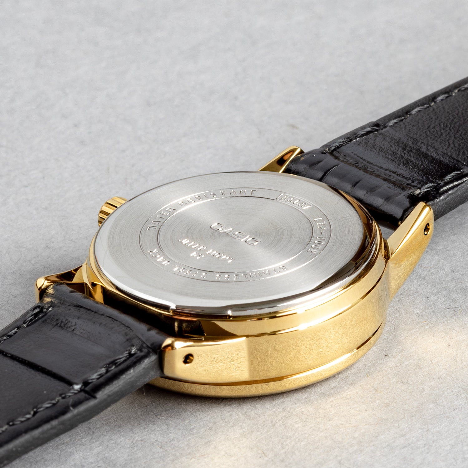 CASIO カシオ LTP-V002GL-7B ブラック ホワイト文字盤 アナログ レディース 腕時計 ケースバック