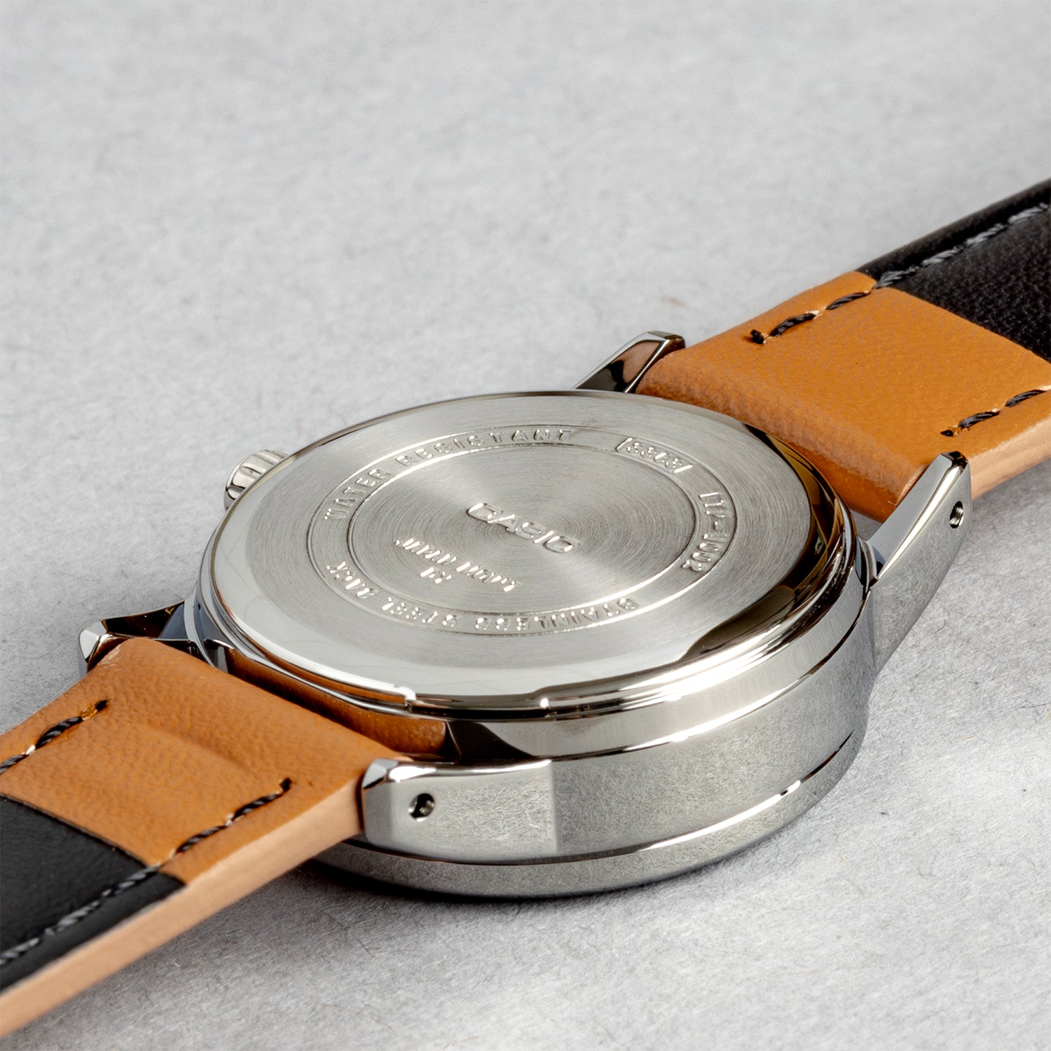 CASIO カシオ LTP-V002L-7B3 ブラウン シルバー文字盤 アナログ レディース 腕時計 ケースバック