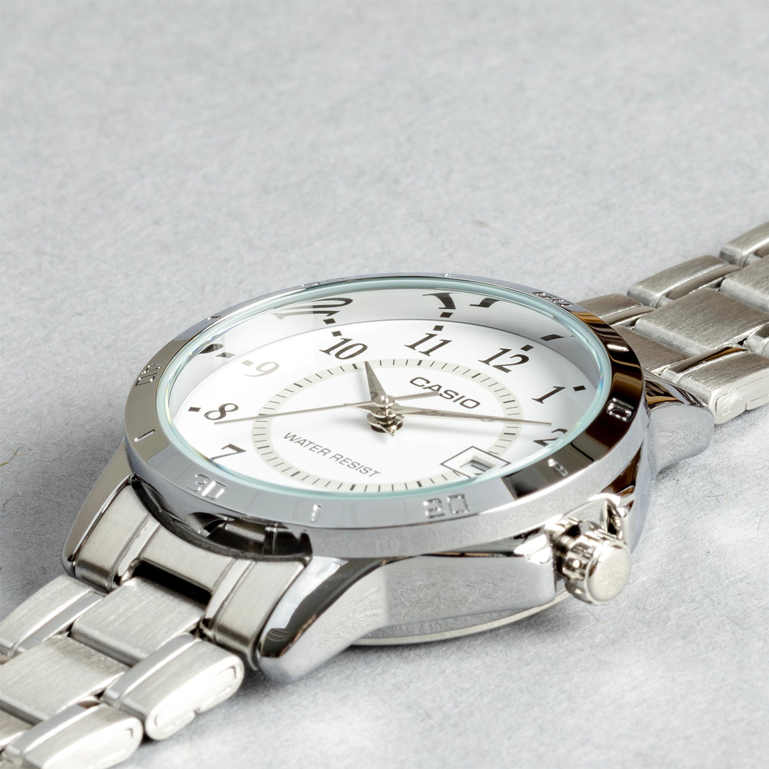 CASIO カシオ LTP-V004D-7B シルバー ホワイト文字盤 アナログ レディース 腕時計