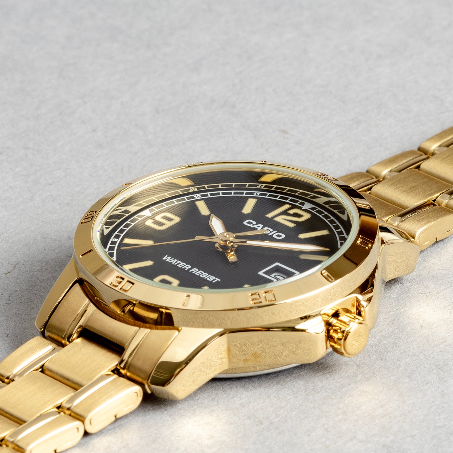 CASIO カシオ LTP-V004G-1B ゴールド ブラック文字盤 アナログ レディース 腕時計