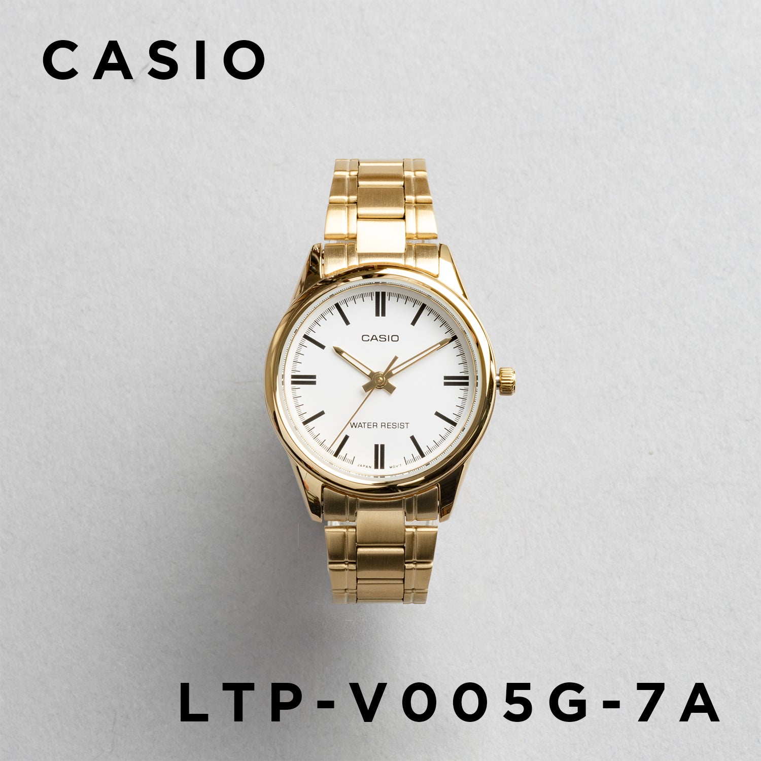 CASIO カシオ LTP-V005G-7A ゴールド ホワイト文字盤 アナログ レディース 腕時計"