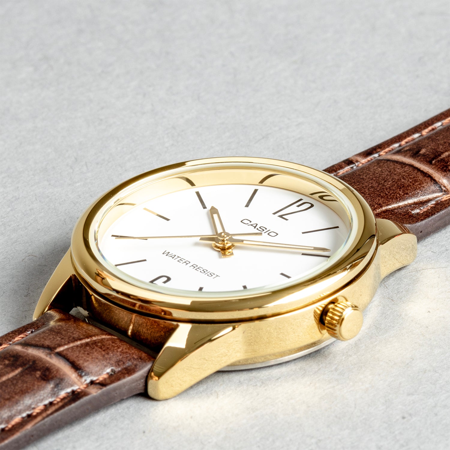 CASIO カシオ LTP-V005GL-7B ブラウン ホワイト文字盤 アナログ レディース 腕時計