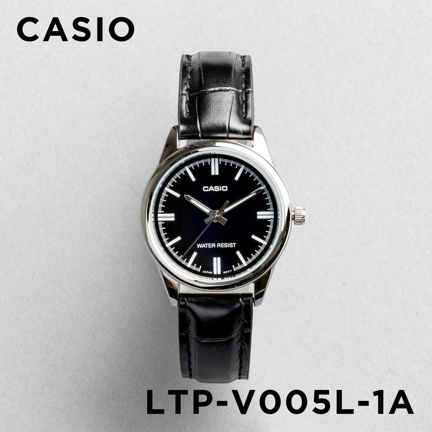 CASIO カシオ LTP-V005L-1A ブラック ブラック文字盤 アナログ レディース 腕時計
