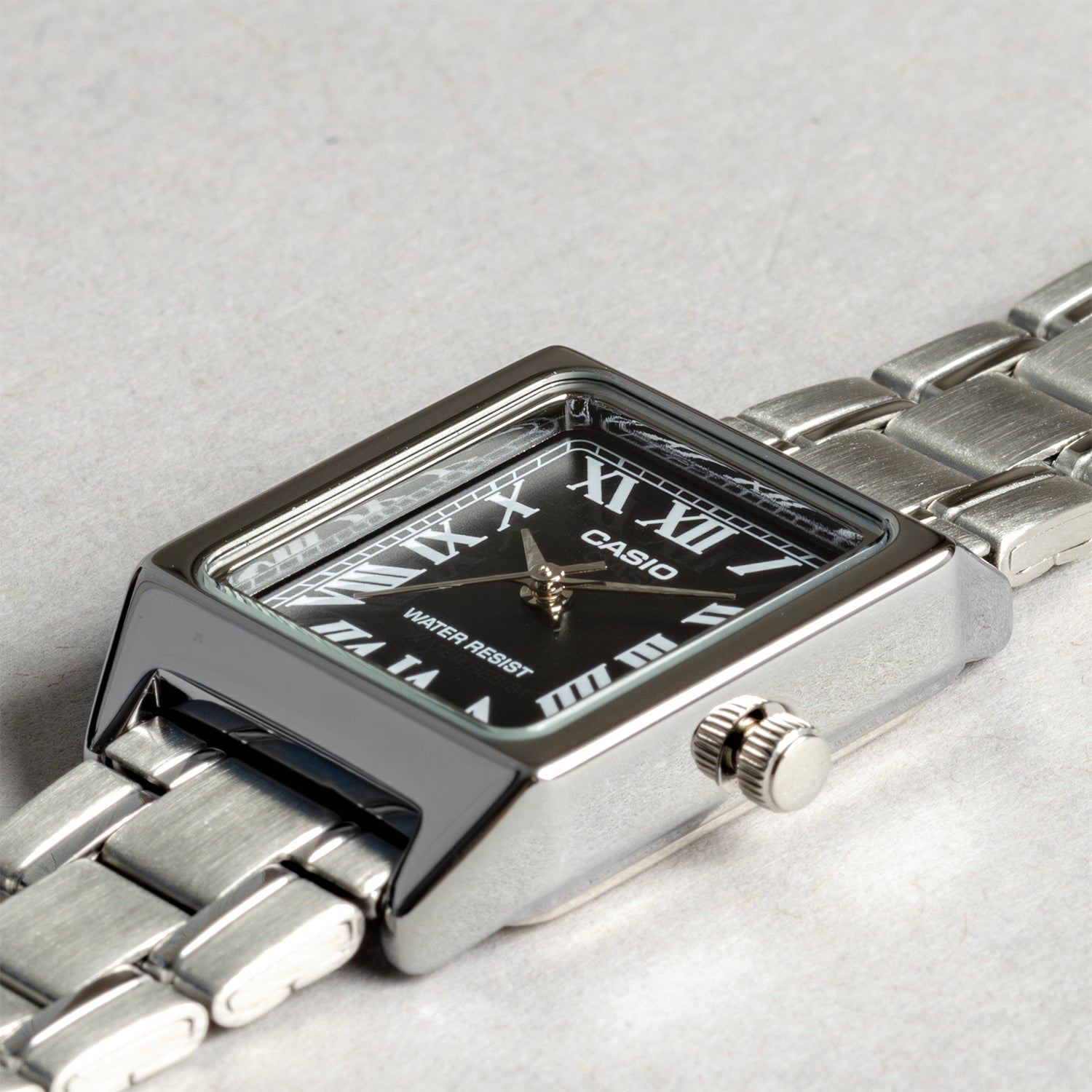 CASIO カシオ LTP-V007D-1B シルバー ブラック文字盤 アナログ レディース 腕時計