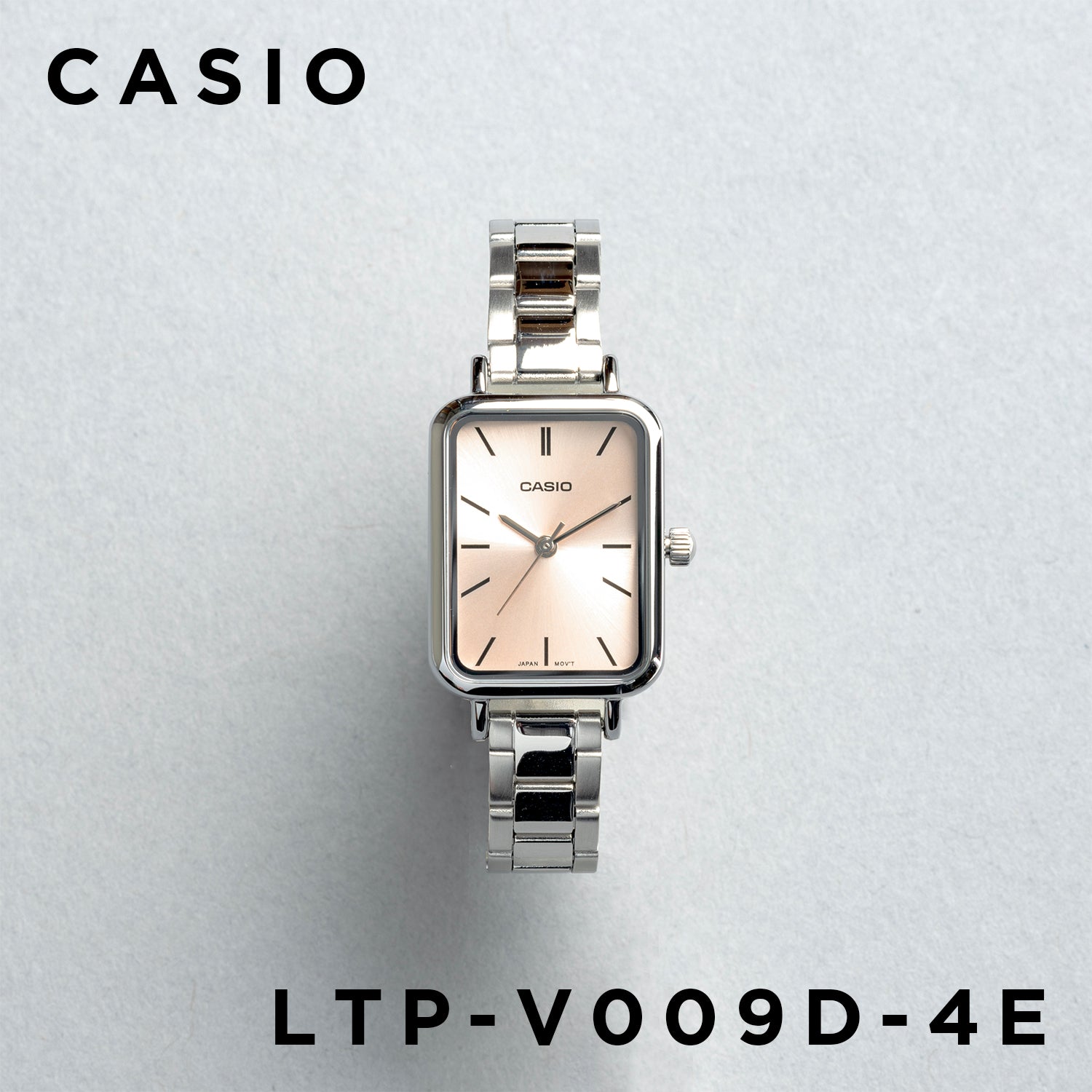CASIO カシオ LTP-V009D-4E シルバー ピンク文字盤 アナログ レディース 腕時計