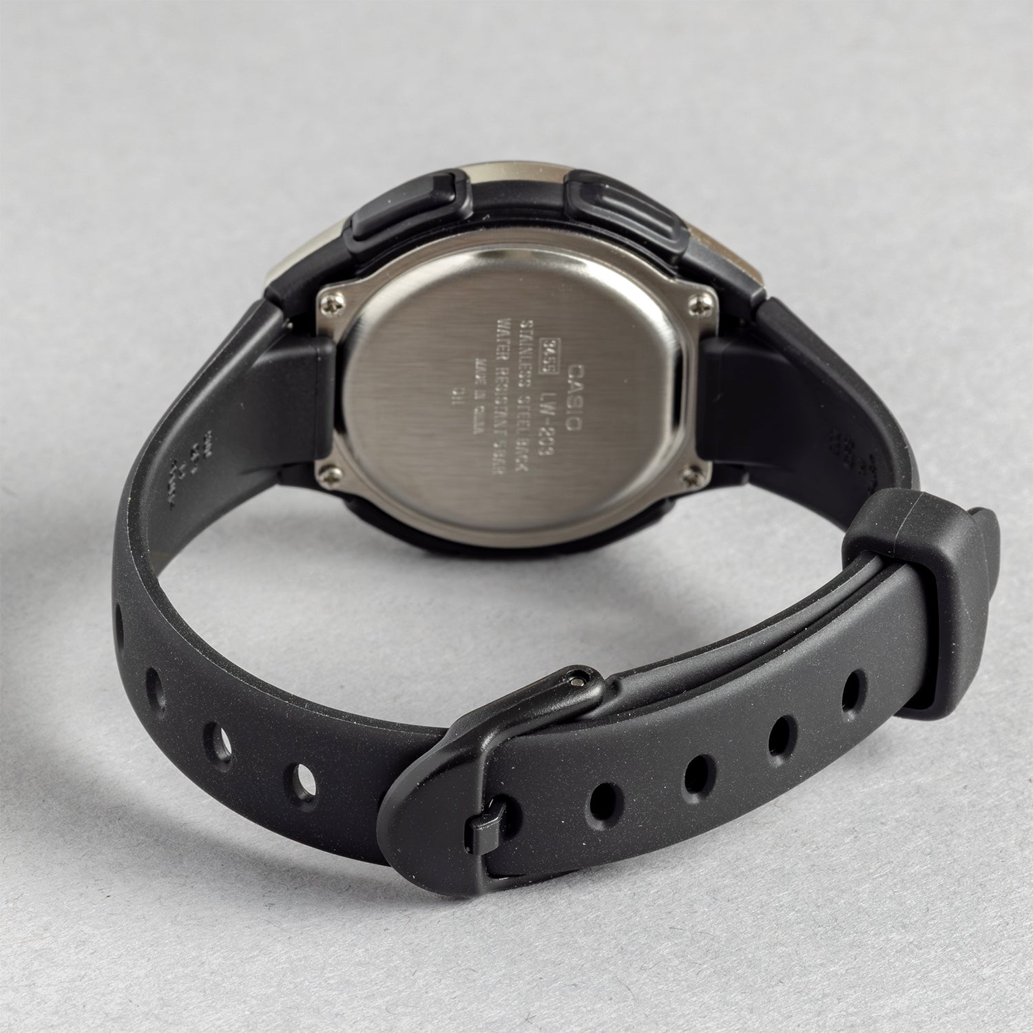 CASIO カシオ LW-203-1A ブラック ブラック文字盤 デジタル レディース 腕時計 ベルト