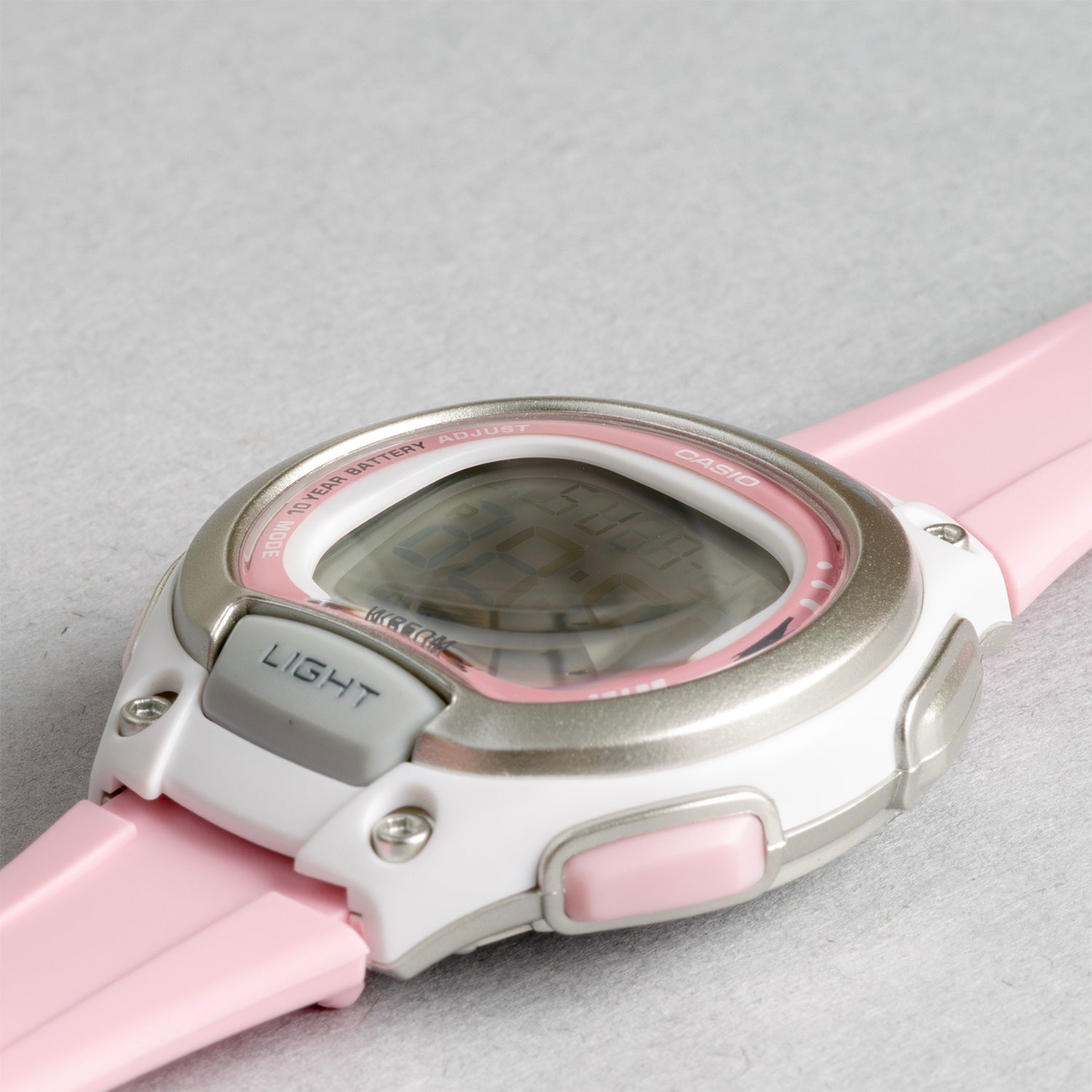 CASIO カシオ LW-203-4A ピンク ピンク文字盤 デジタル レディース 腕時計 斜め