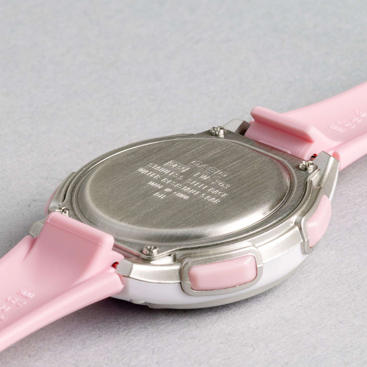 CASIO カシオ LW-203-4A ピンク ピンク文字盤 デジタル レディース 腕時計 ケースバック