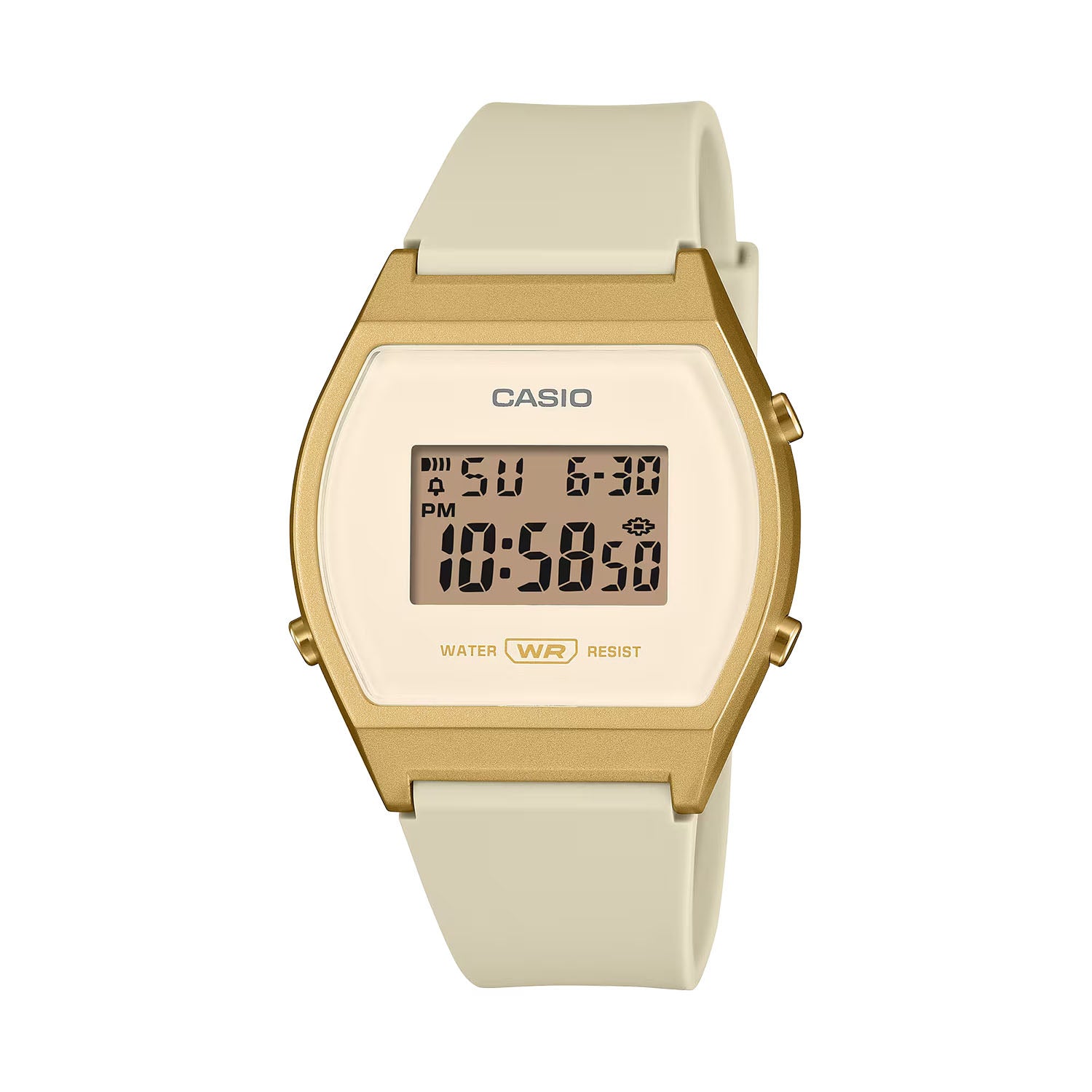 CASIO カシオ LW-204-9A ベージュ ベージュ文字盤 デジタル レディース 腕時計