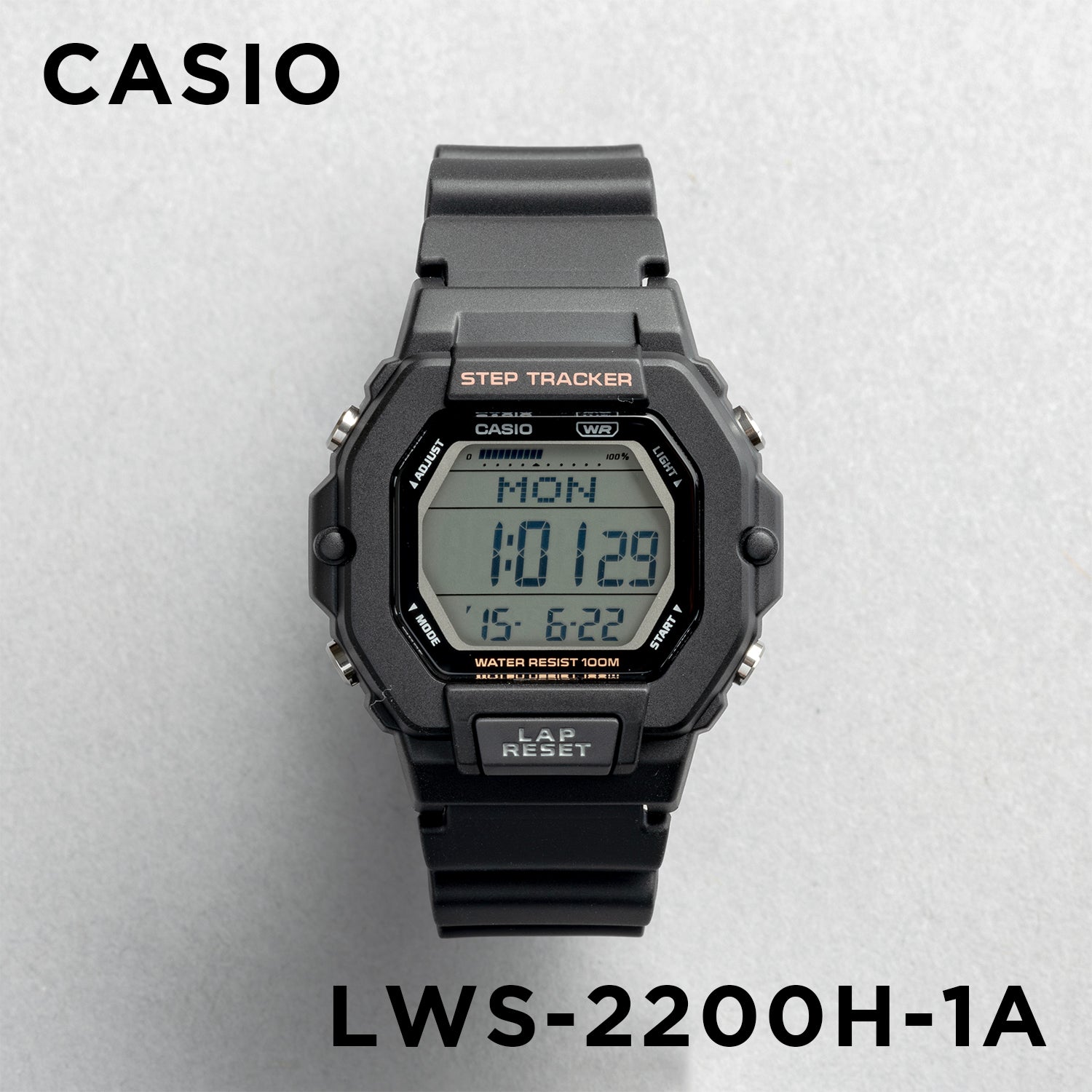 CASIO カシオ LWS-2200H-1A ブラック ブラック文字盤 デジタル レディース 腕時計