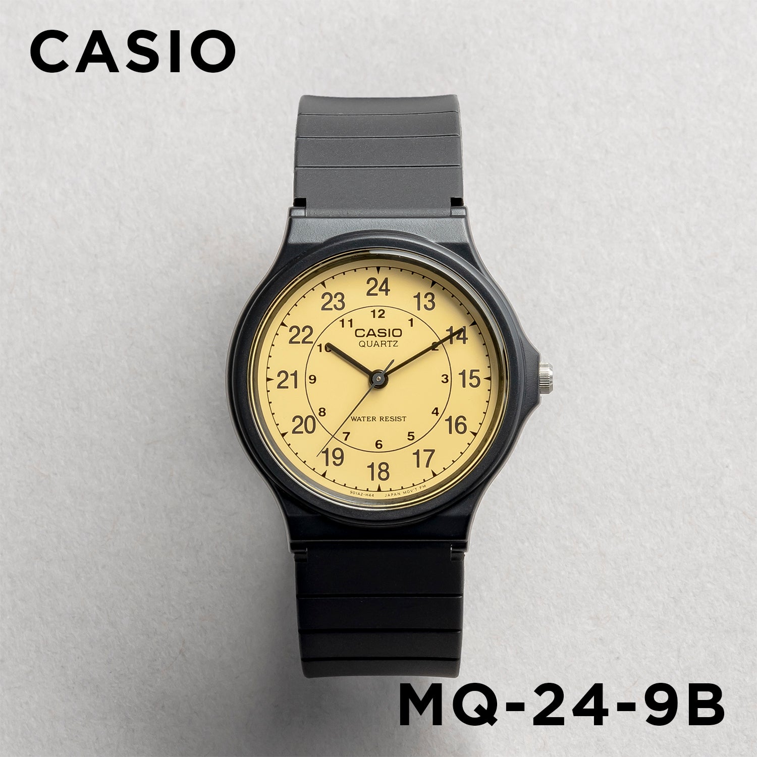 CASIO カシオ MQ-24-9B ブラック イエロー文字盤 アナログ ユニセックス 腕時計