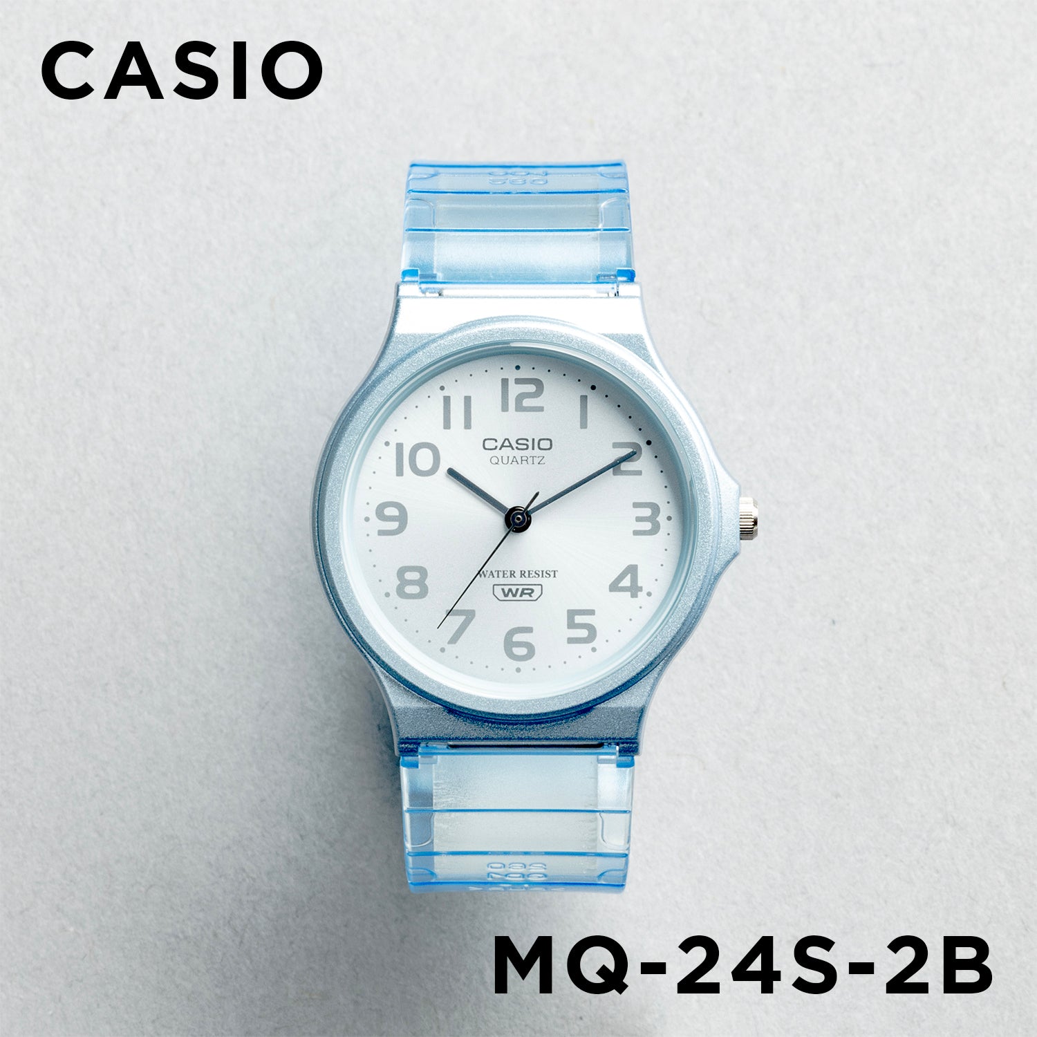 CASIO カシオ MQ-24S-2B ブルー ブルー文字盤 アナログ ユニセックス 腕時計 正面