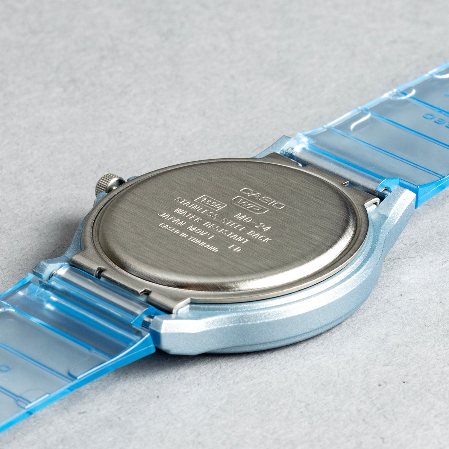 CASIO カシオ MQ-24S-2B ブルー ブルー文字盤 アナログ ユニセックス 腕時計 ケースバック