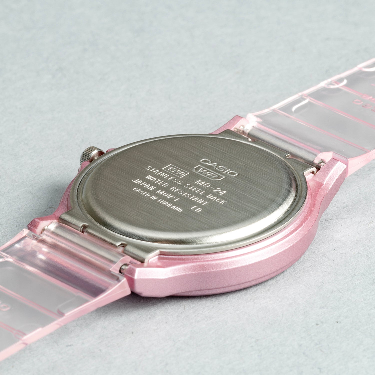 CASIO カシオ MQ-24S-4B ピンク ピンク文字盤 アナログ ユニセックス 腕時計 ケースバック