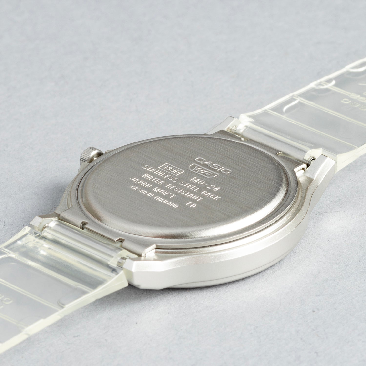 CASIO カシオ MQ-24S-7B ホワイト シルバー文字盤 アナログ ユニセックス 腕時計 ケースバック