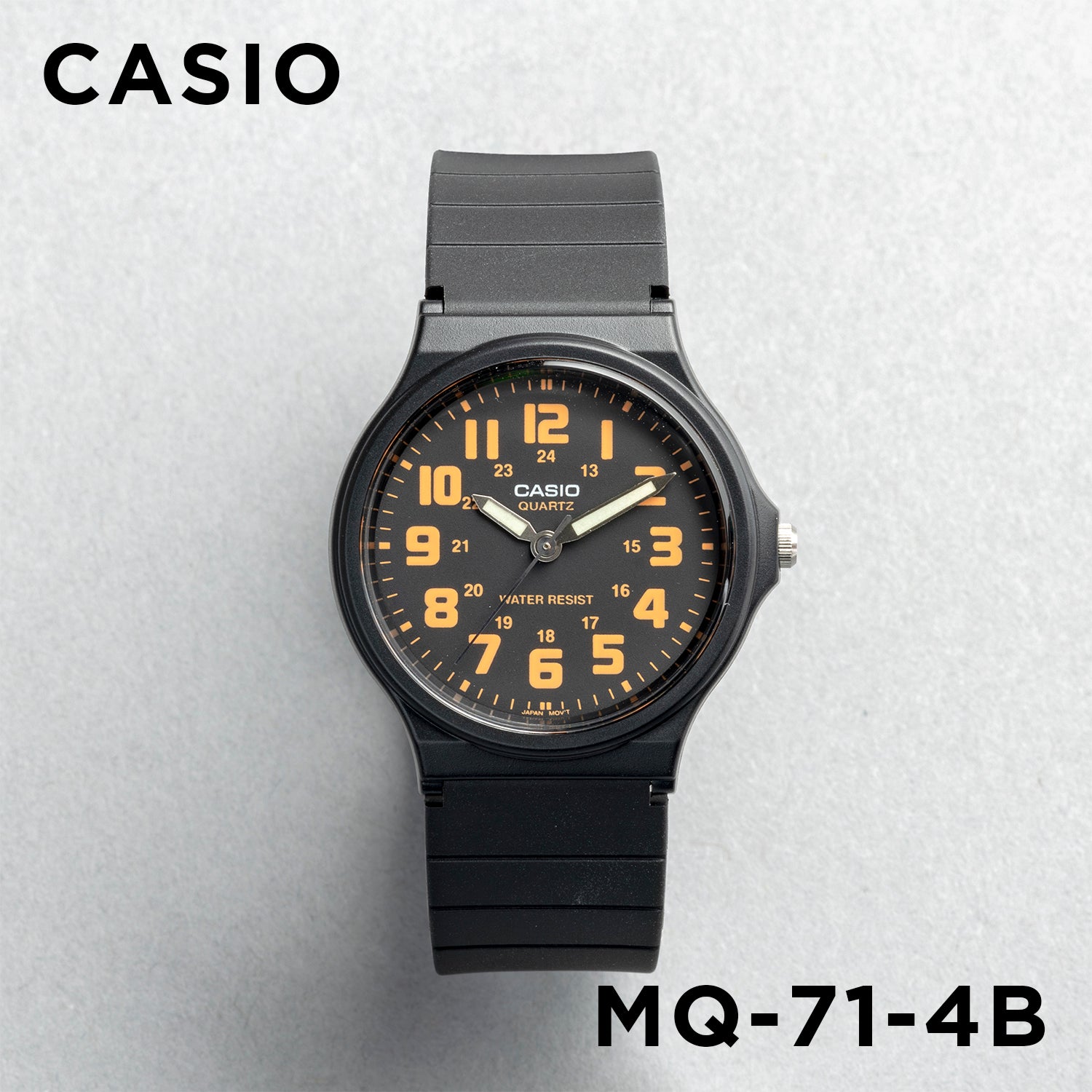 CASIO カシオ MQ-71-4B ブラック オレンジ文字盤 アナログ メンズ 腕時計