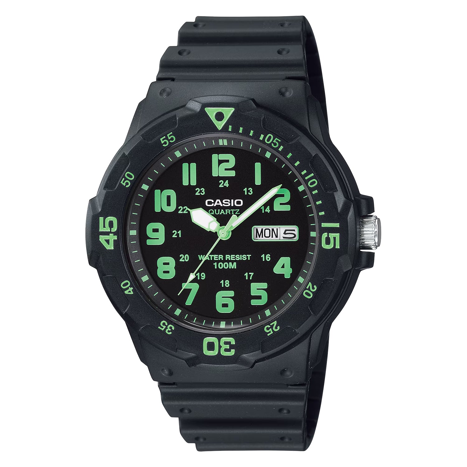 CASIO カシオ MRW-200H-3B ブラック グリーン文字盤 アナログ メンズ 腕時計