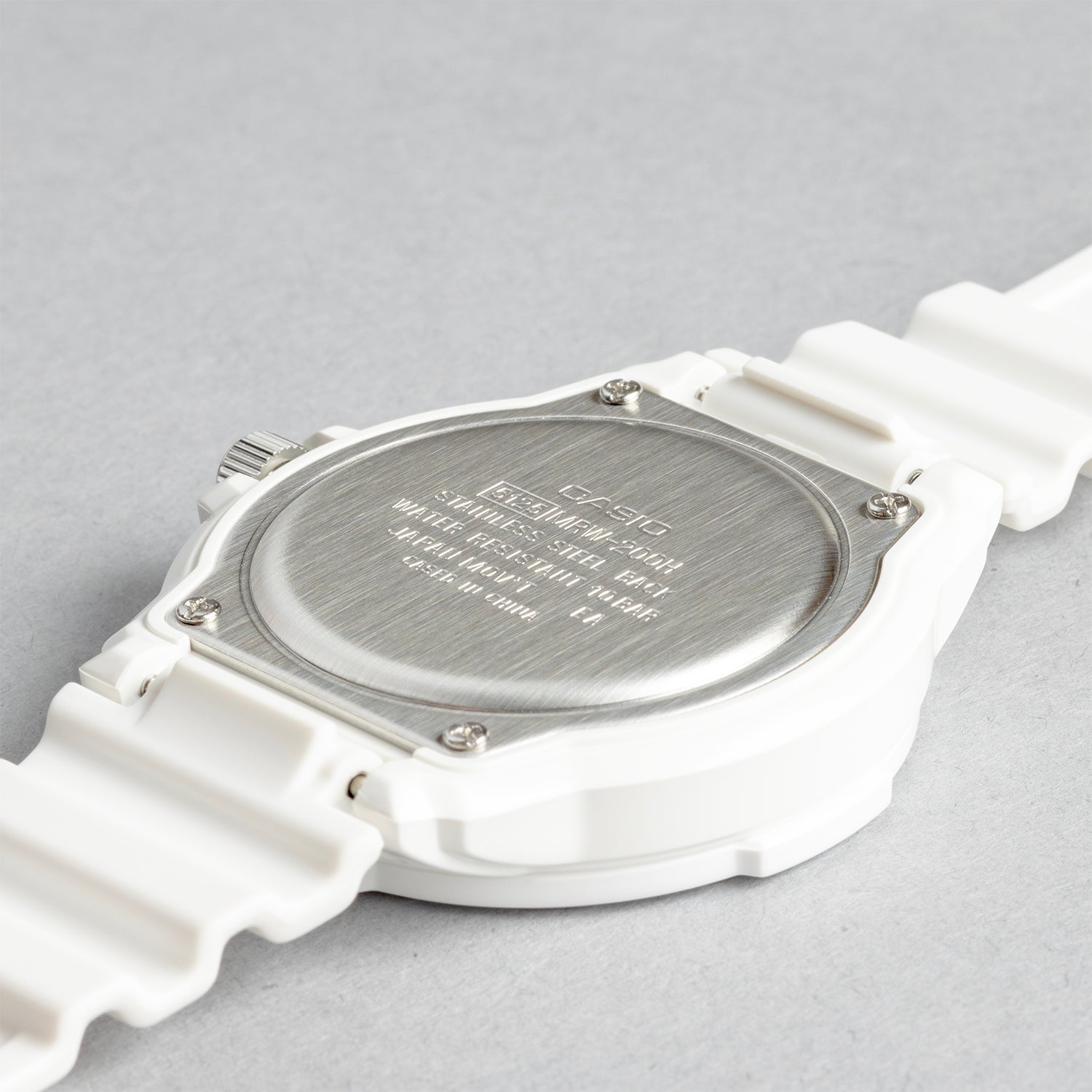 CASIO カシオ MRW-200HC-7B2 ホワイト ホワイト×ブルー文字盤 アナログ メンズ 腕時計 ケースバック