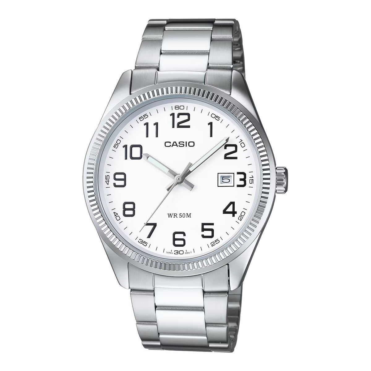 CASIO カシオ MTP-1302D-7B シルバー ホワイト文字盤 アナログ メンズ 腕時計